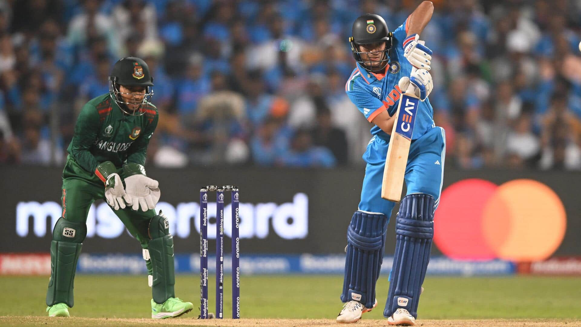 Shubman Gill slams his maiden World Cup half-century: Key stats