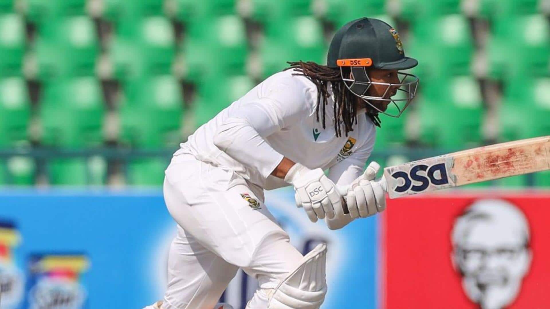 Tony de Zorzi slams second 50-plus score vs Pakistan (Tests) Tony de Zorzi slams second 50-plus score vs Pakistan (Tests)