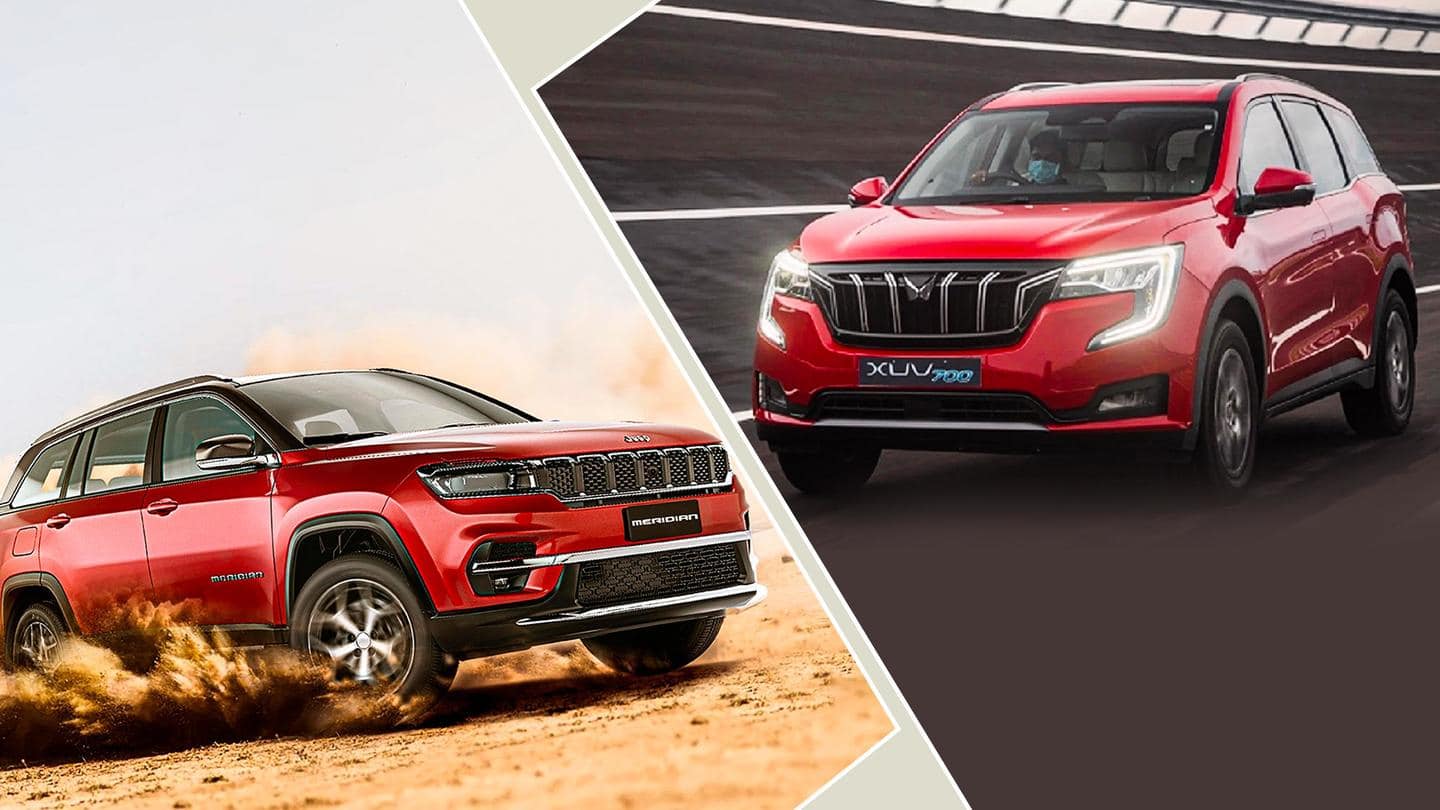 Jeep Meridian v/s Mahindra XUV700: Which one is better?