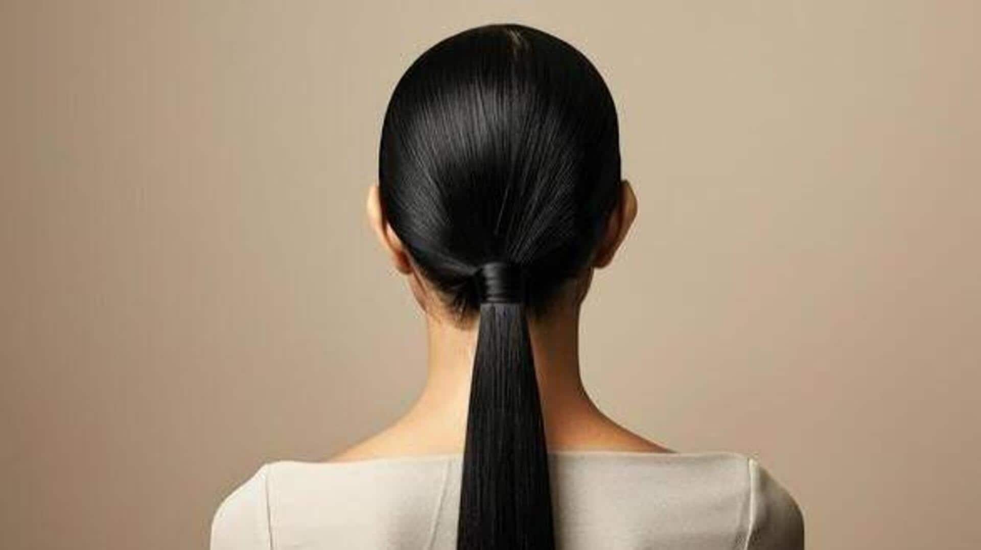 Want a classy hairstyle? Try a side-parted ponytail 