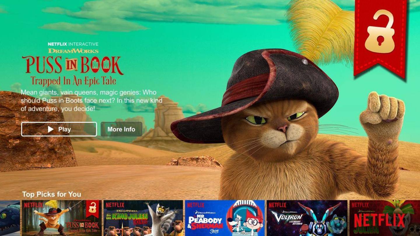 Netflix allows its users to dictate the progression of story Netflix allows its users to dictate the progression of story