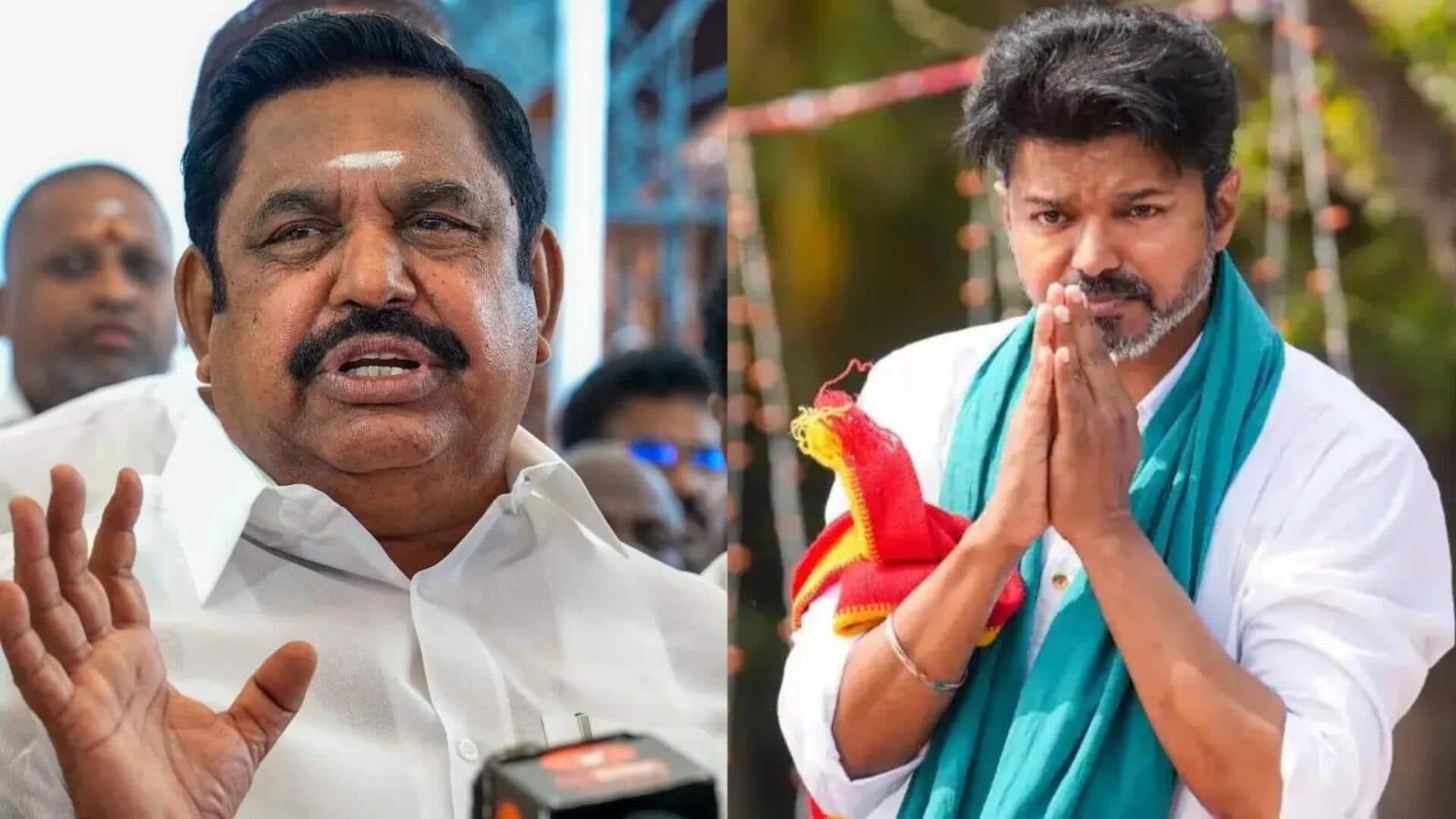 Don't compare Vijay with MGR: AIADMK's Palaniswami