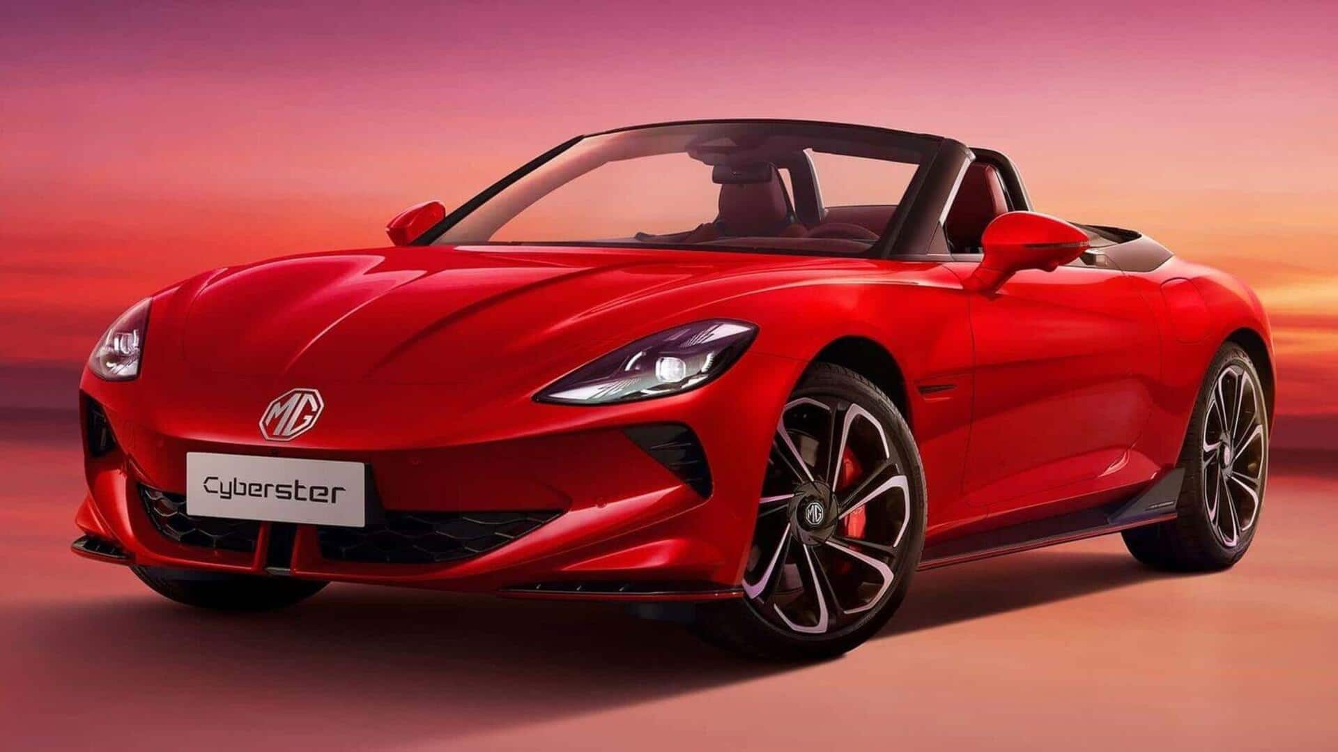 MG Motor to showcase Cyberster electric sportscar in India tomorrow