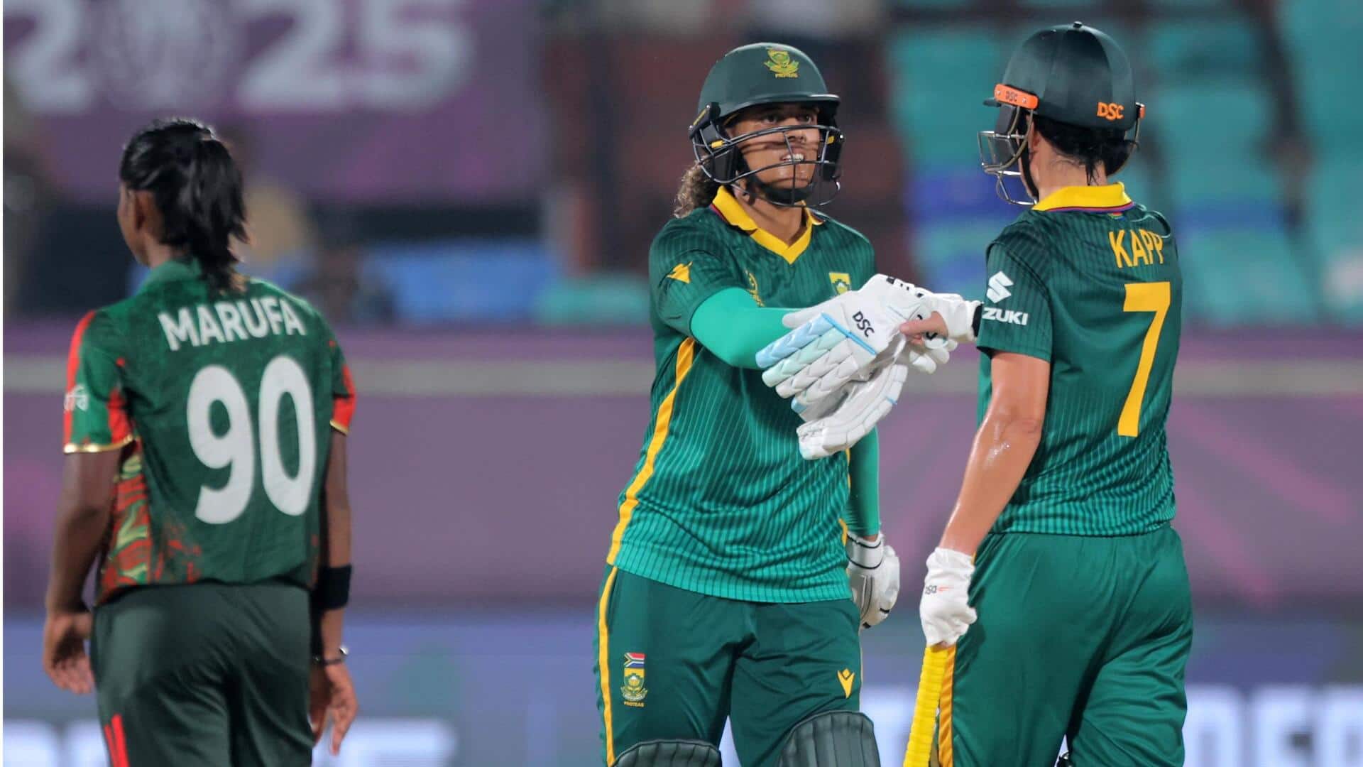 WODI World Cup: South Africa beat Bangladesh despite middle-order collapse WODI World Cup: South Africa beat Bangladesh despite middle-order collapse