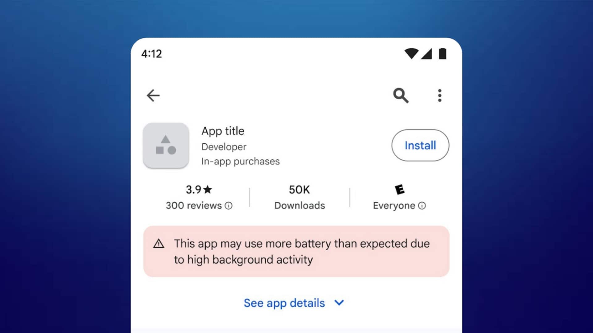 Play Store adds warning for apps that may drain battery 