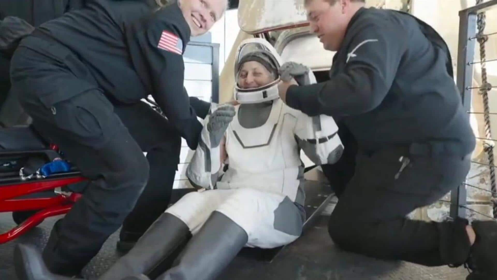 Watch the moment: Sunita Williams's emotional exit from SpaceX capsule