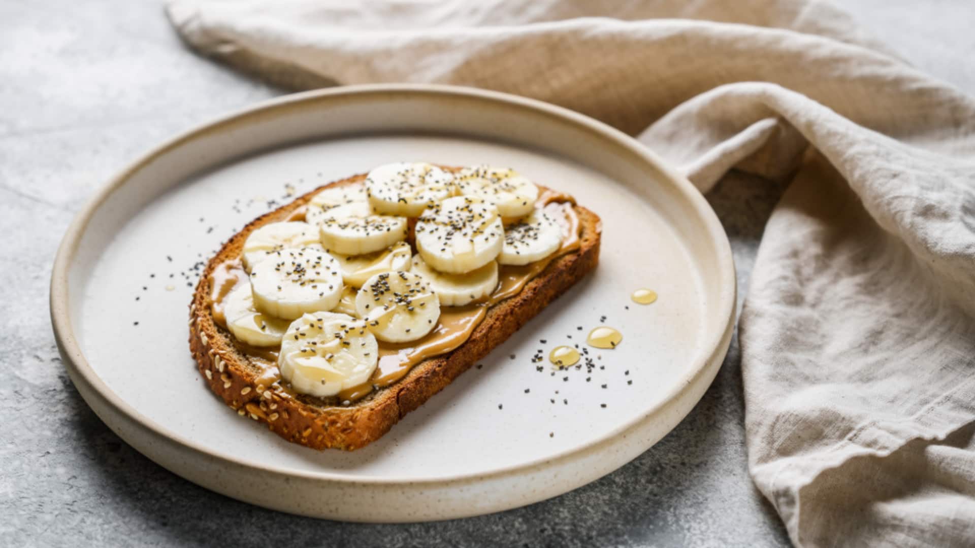 Quick and tasty: Almond butter banana toast