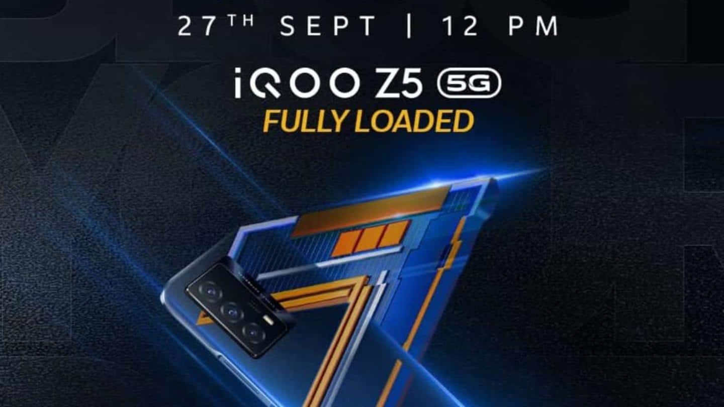 iQOO Z5 5G to debut in India on September 27