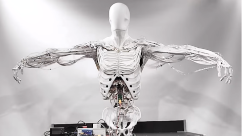 This ultra-creepy robot torso can mimic your actions