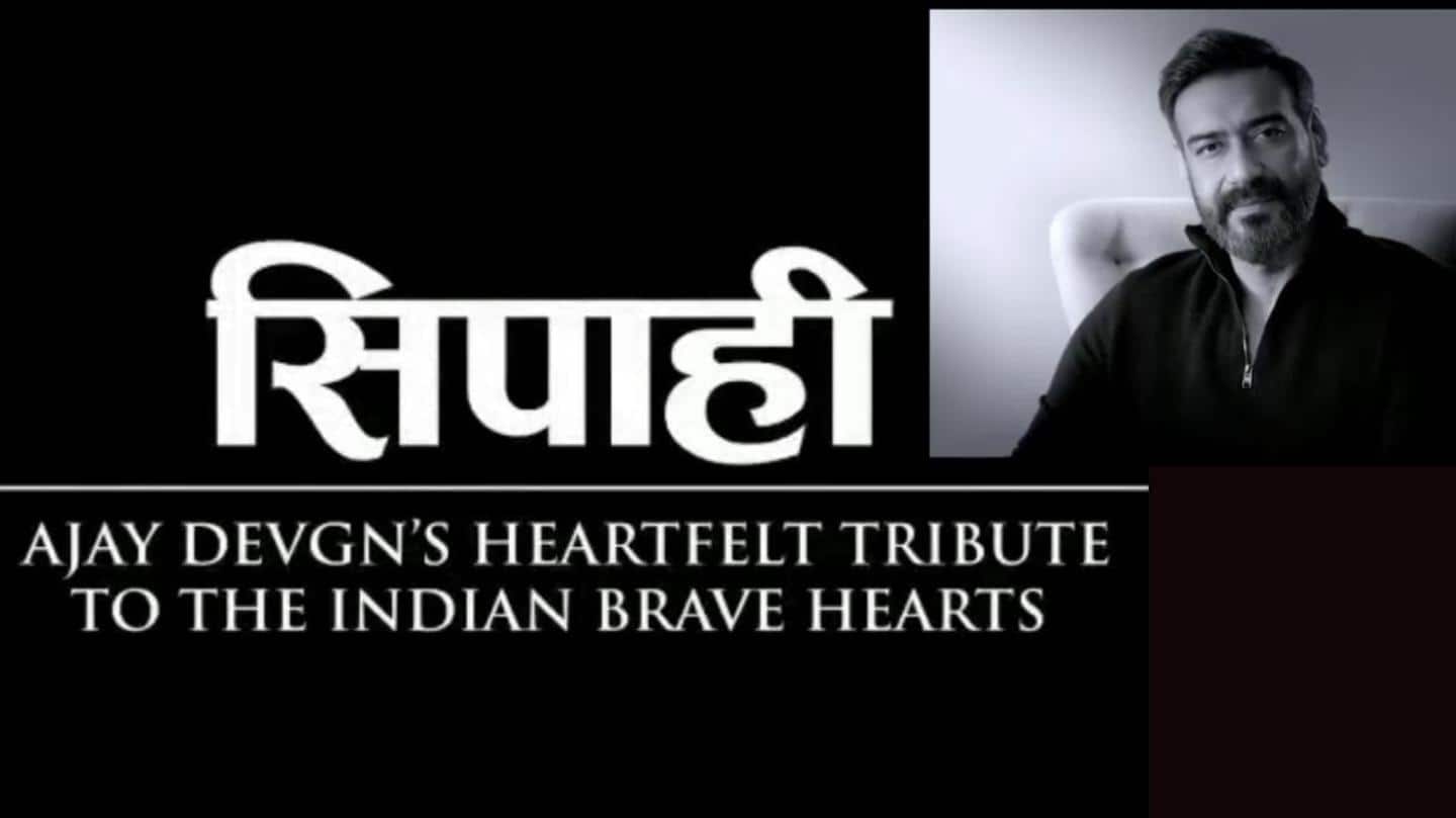 Ajay Devgn recites poem on soldiers' sacrifice and valor, 'Sipahi' Ajay Devgn recites poem on soldiers' sacrifice and valor, 'Sipahi'