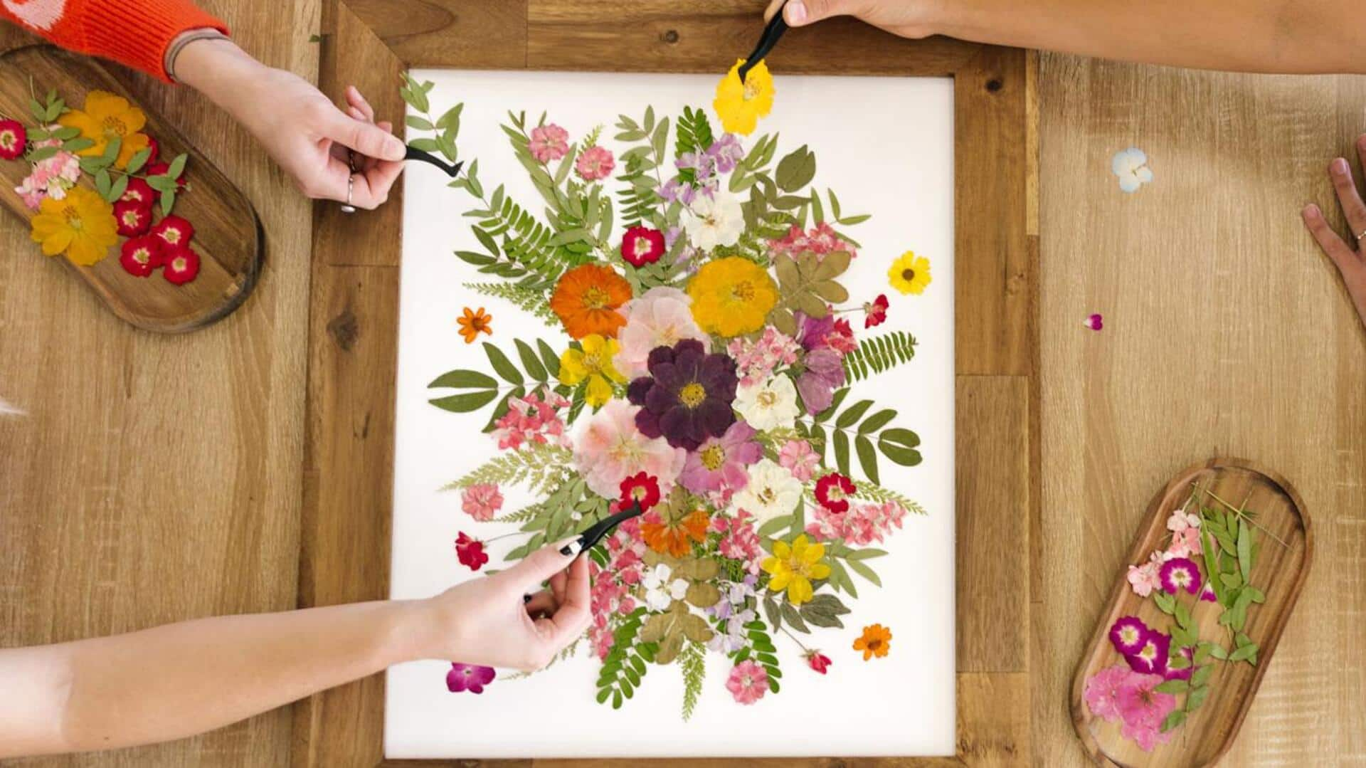 Crafting beauty with pressed flower artistry