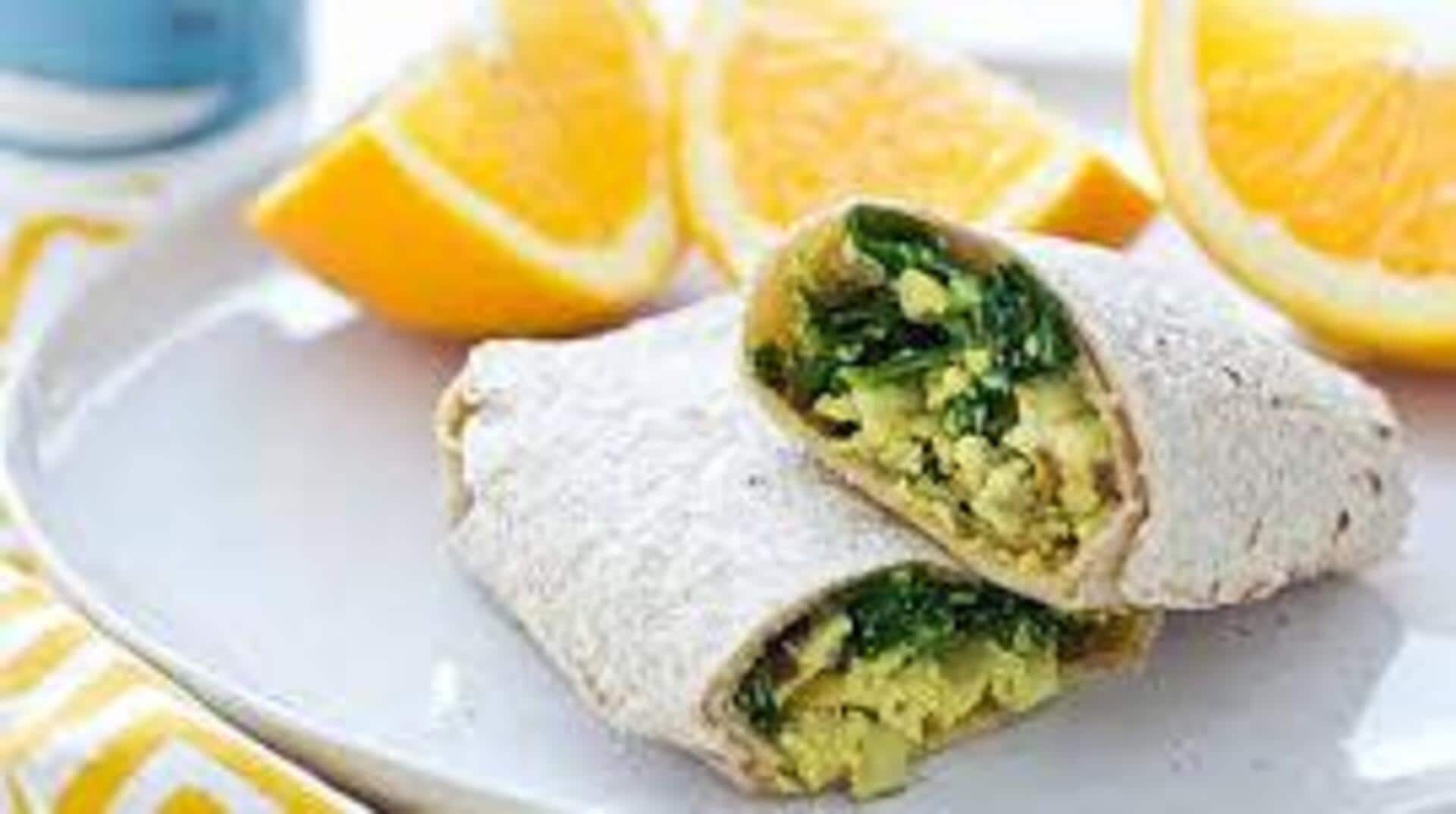 5-minute breakfast: Tofu scramble wraps 5-minute breakfast: Tofu scramble wraps