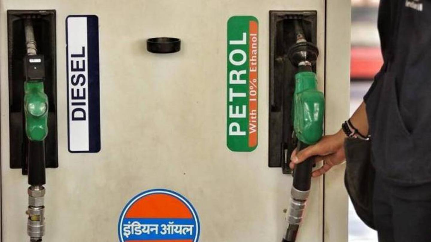 Petrol, diesel prices up by 25 paise per liter each