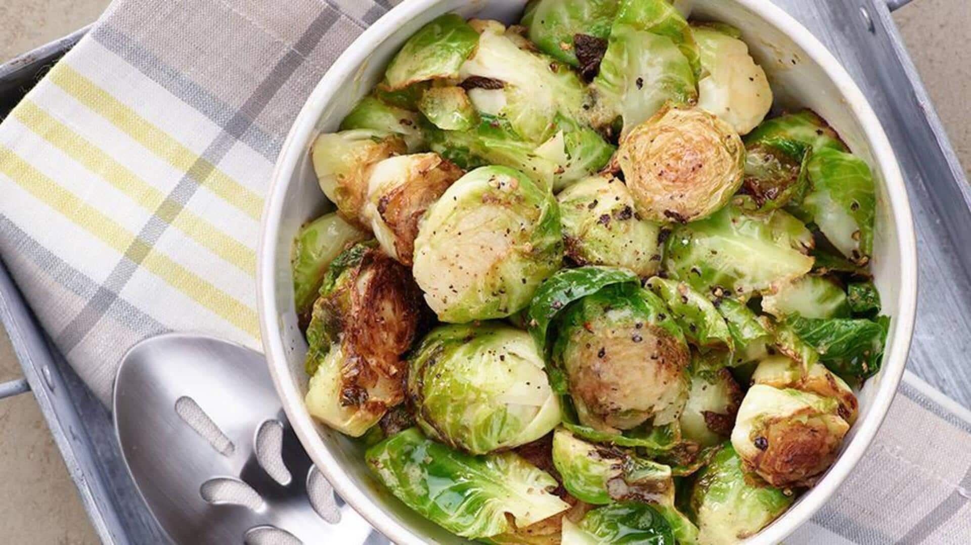 Simple steps to cook crispy, lemon-roasted Brussels sprouts at home
