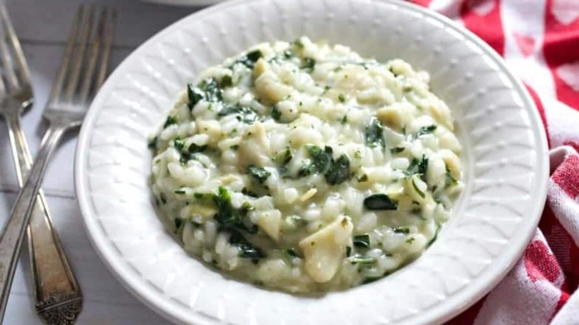 Refer to this Italian artichoke risotto cooking recipe