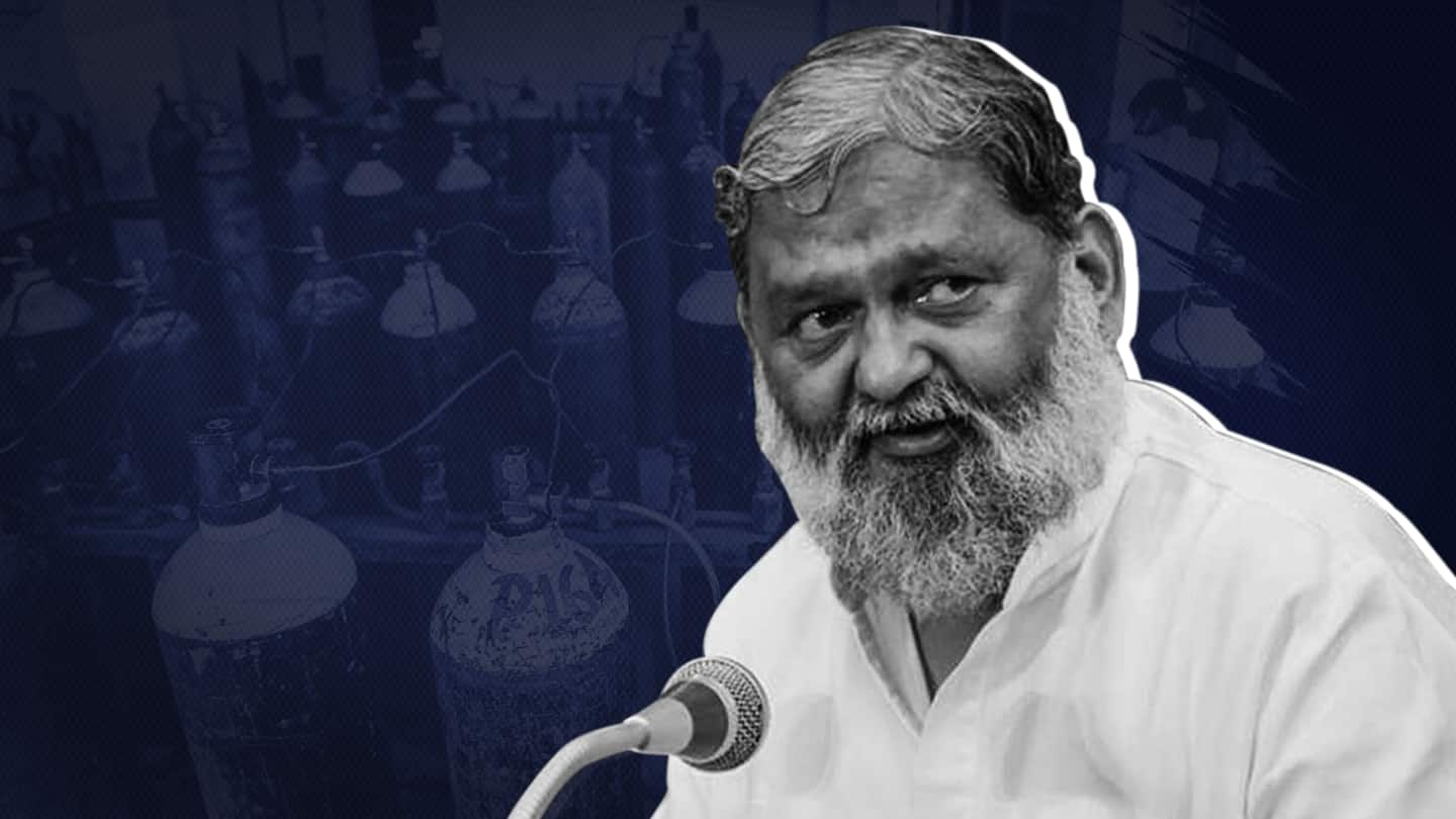 Delhi government looted oxygen tanker, alleges Haryana Minister Anil Vij