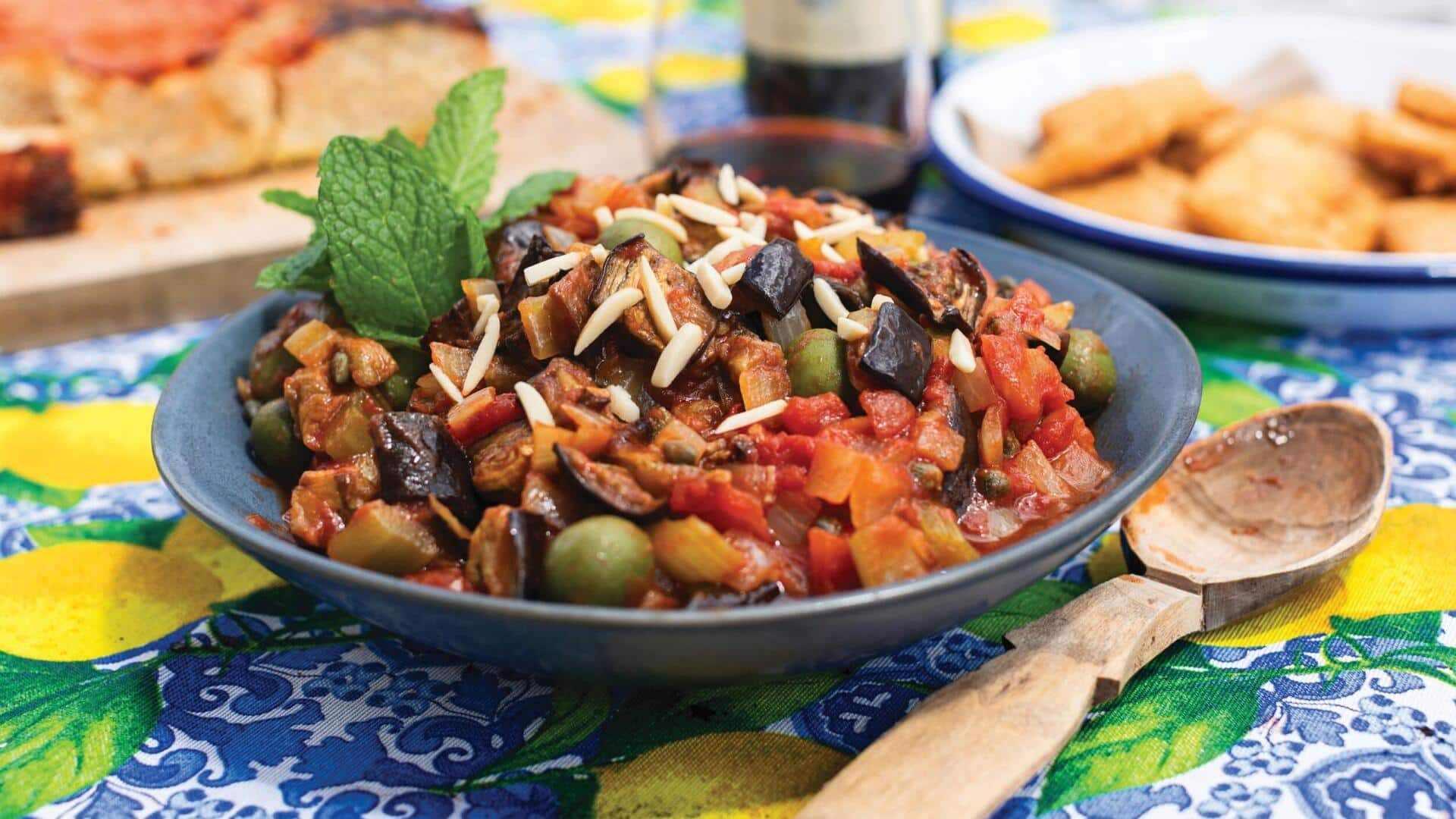 Try this Sicilian caponata with almonds recipe