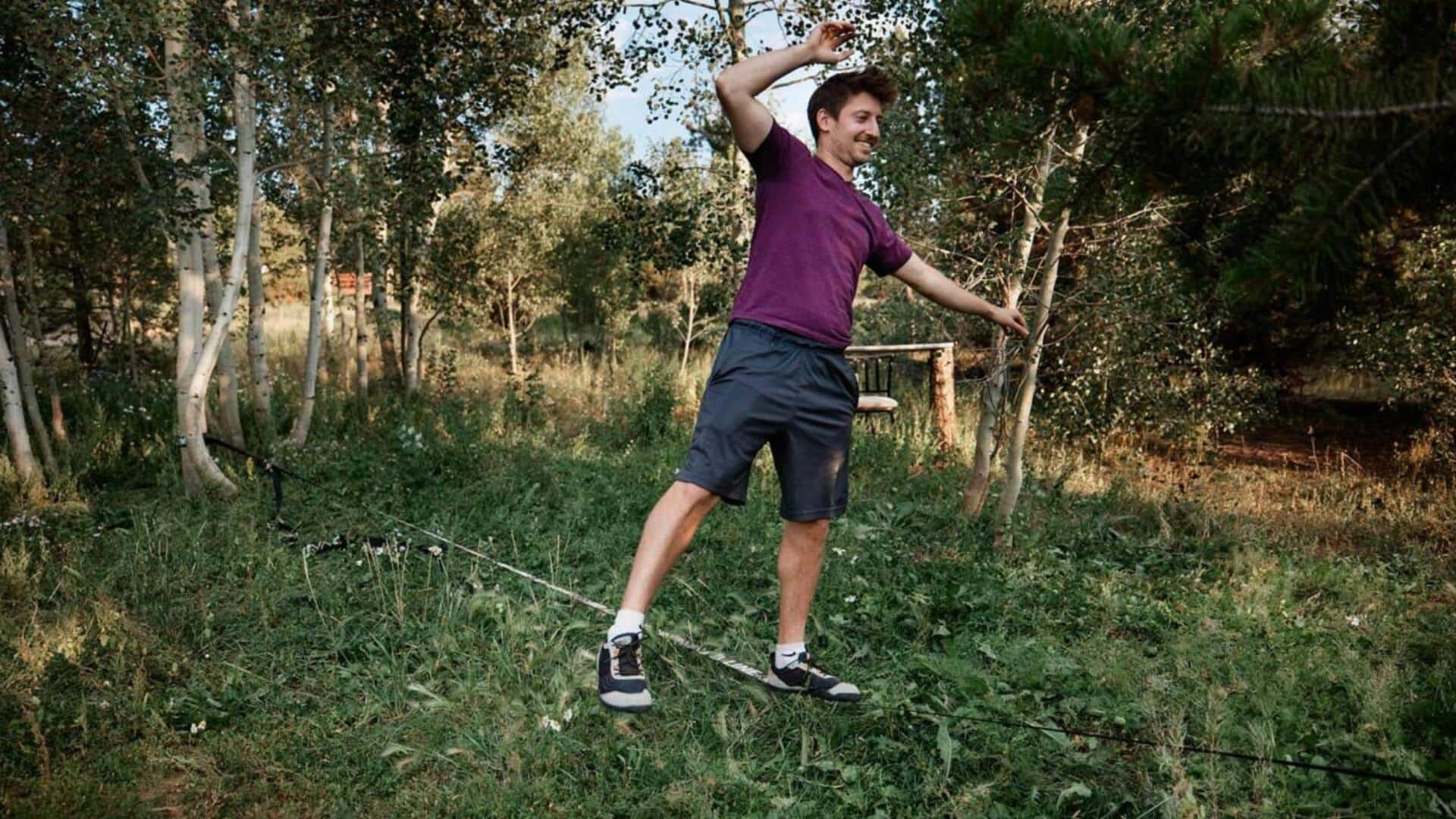 Creative ways to improve balance with slacklining