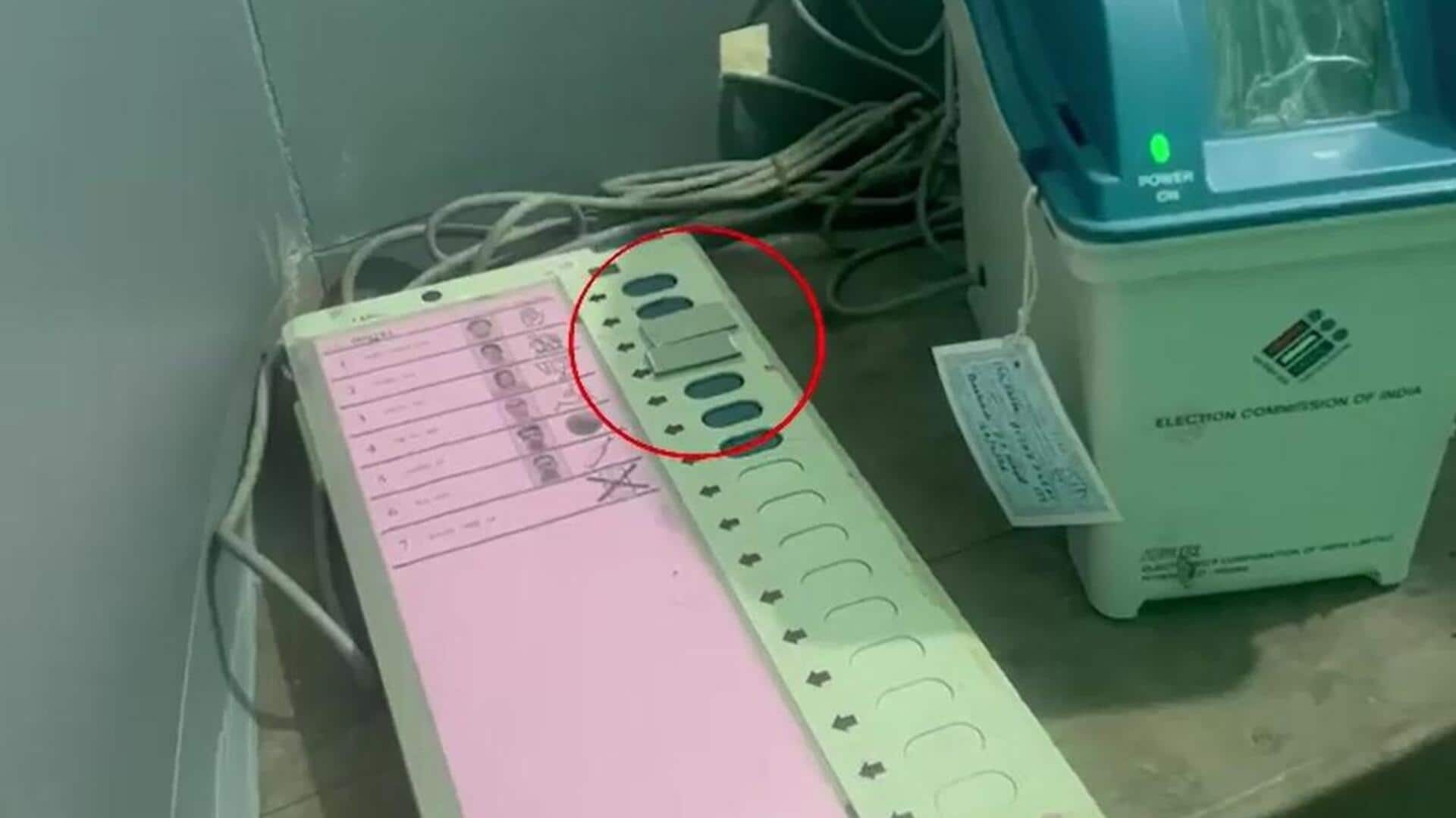 Polling stopped at few Bengal booths after BJP's button taped  