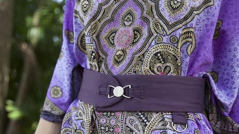 How to wear statement fabric belts 
