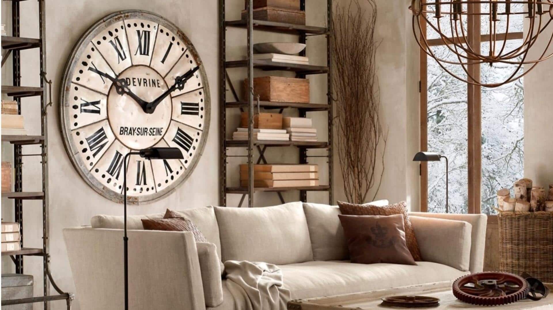 Making a bold decor statement: Use oversized clock