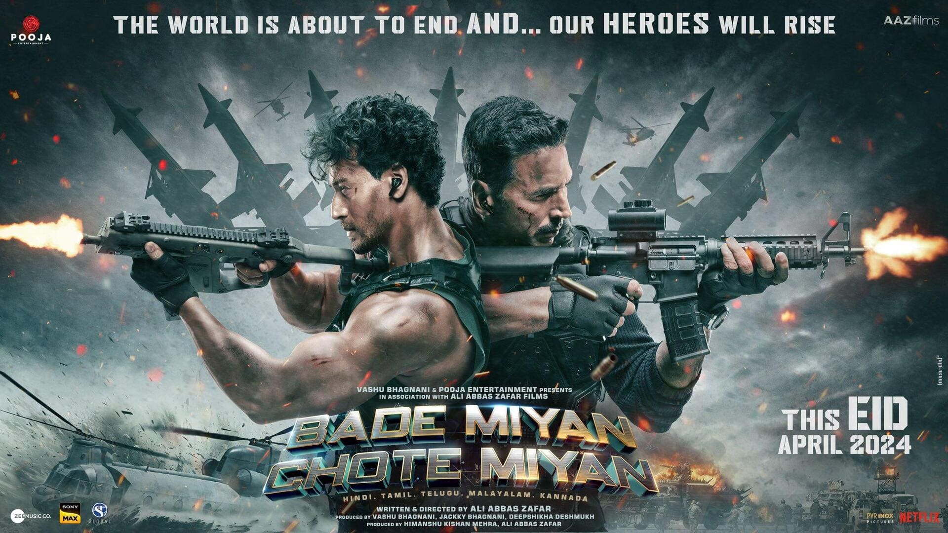 Akshay-Tiger exude machismo in 'Bade Miyan Chote Miyan' poster