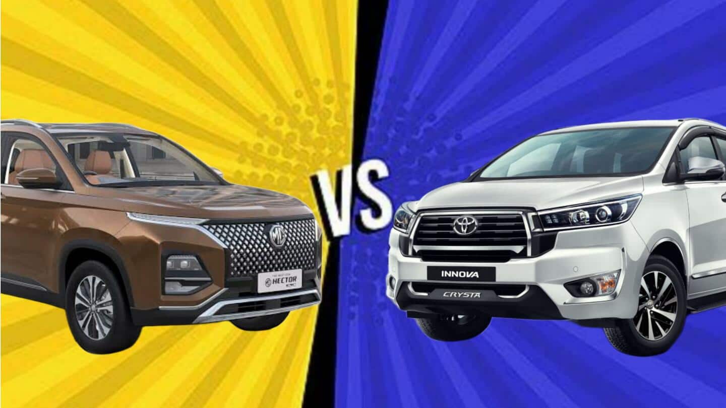 Toyota Innova Crysta v/s MG Hector Plus: Which is better?