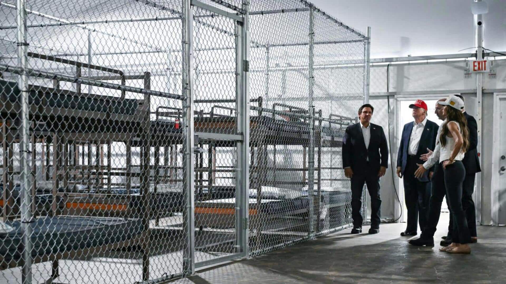 Trump celebrates harsh conditions for future detainees at 'Alligator Alcatraz'