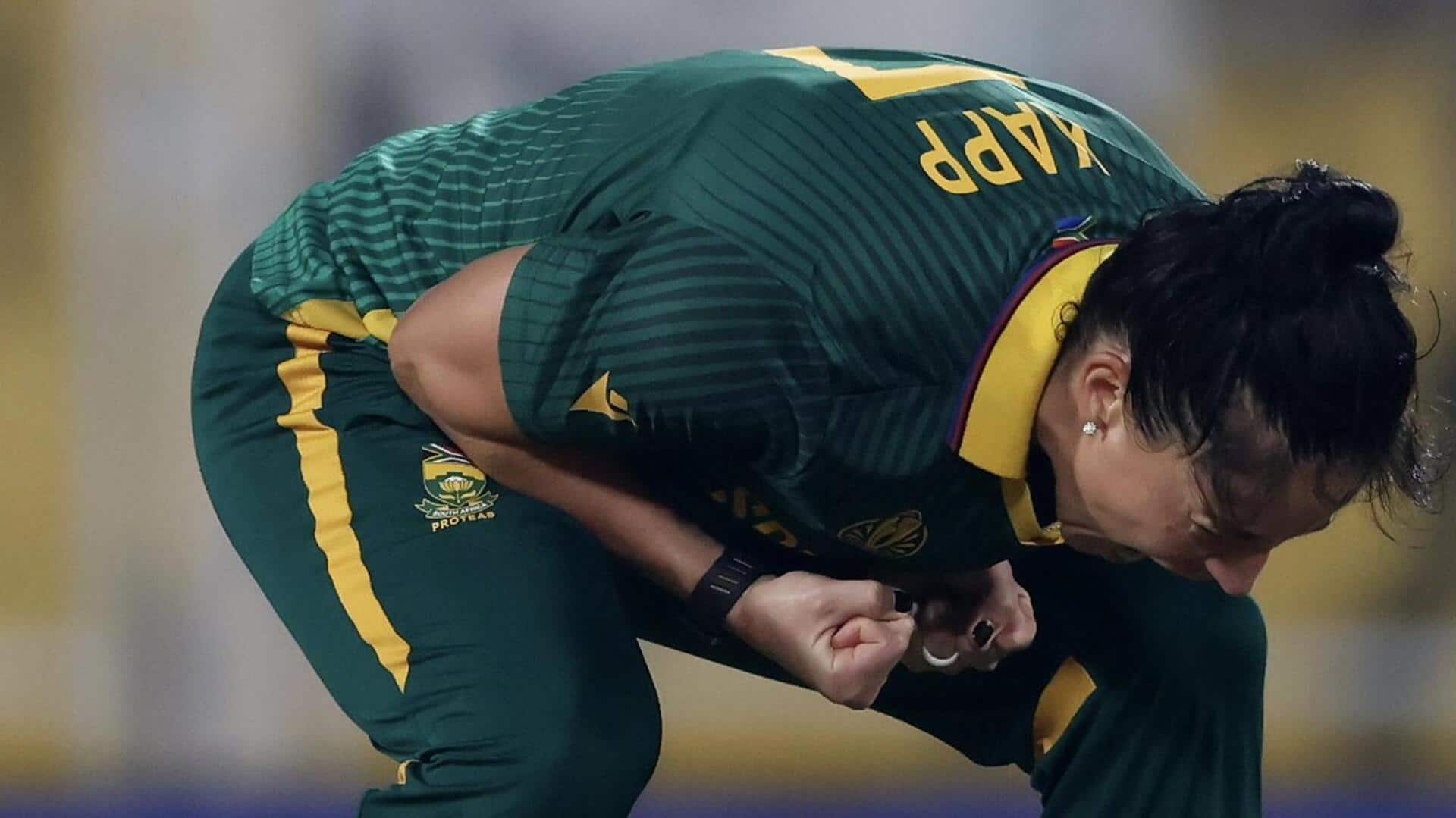 Marizanne Kapp becomes highest wicket-taker in Women's World Cup: Stats Marizanne Kapp becomes highest wicket-taker in Women's World Cup: Stats