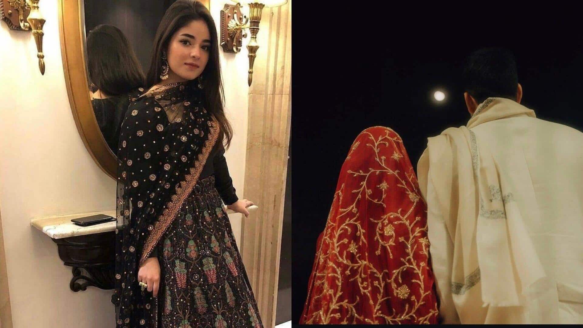 'Dangal' actor Zaira Wasim gets married, shares nikaah pictures 'Dangal' actor Zaira Wasim gets married, shares nikaah pictures