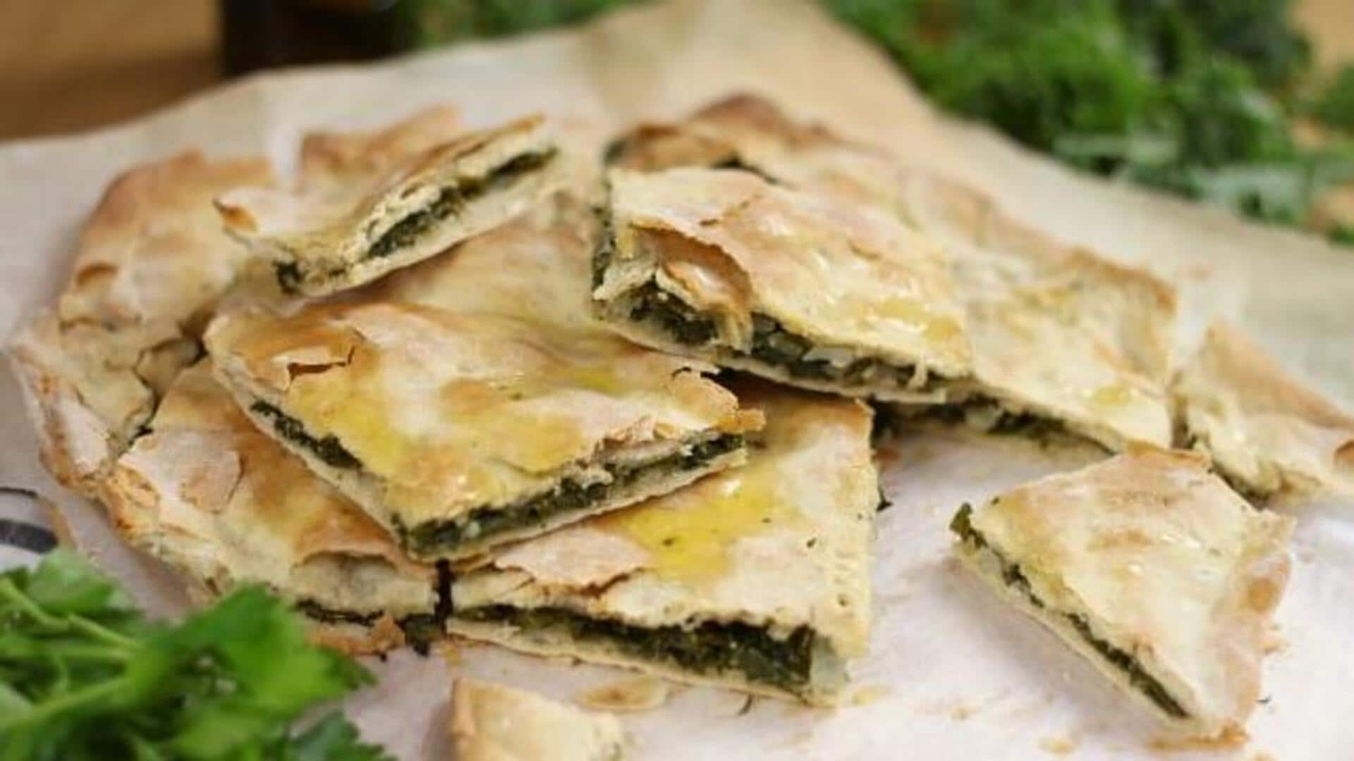 Refer to this Croatian vegan soparnik spinach pie recipe