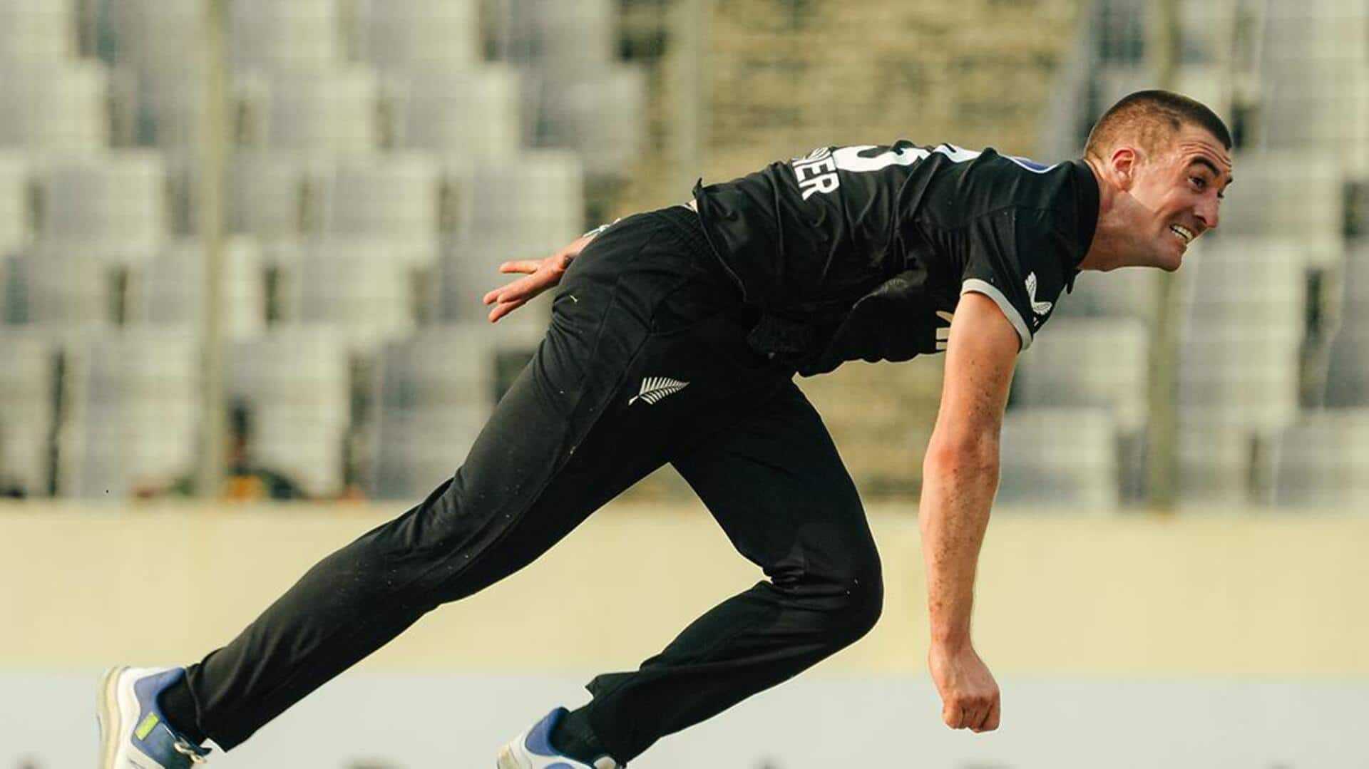 New Zealand's Blair Tickner claims his 4th four-fer in ODIs