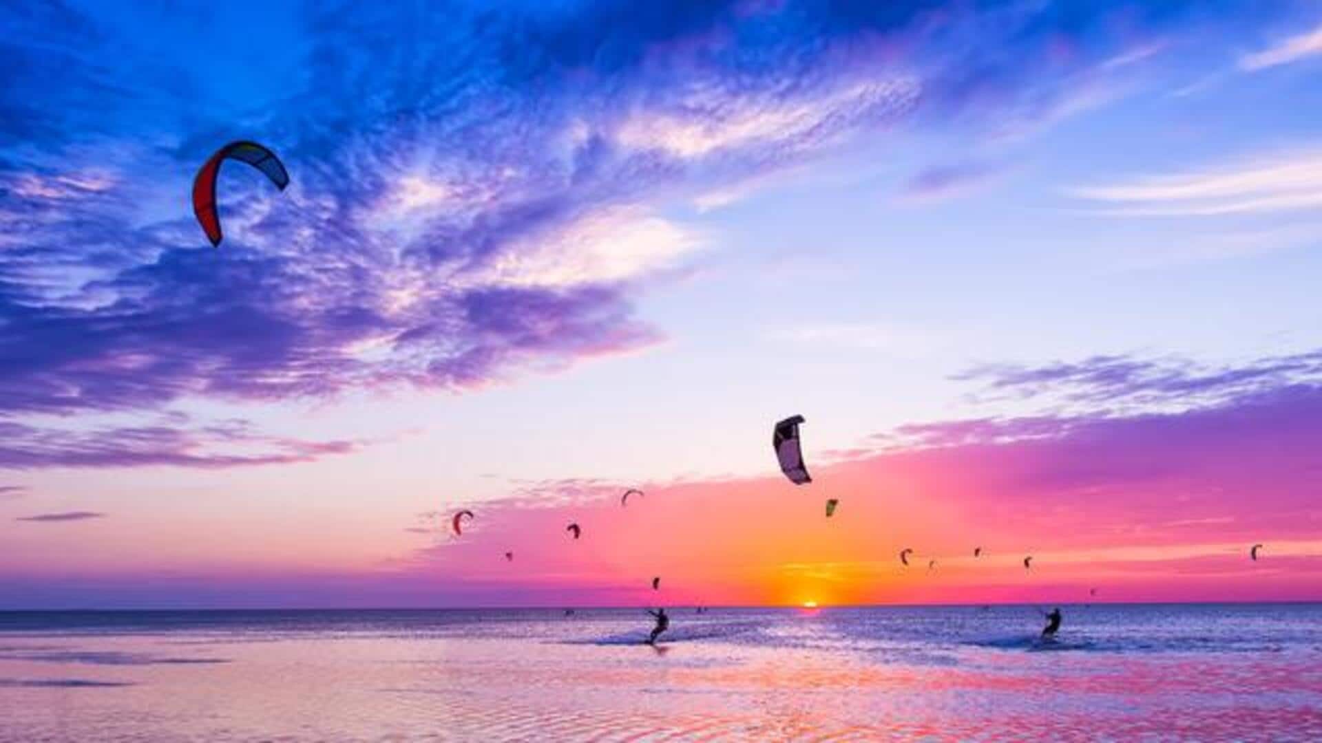 Tanzania's coastline is a paradise for kite surfers! 