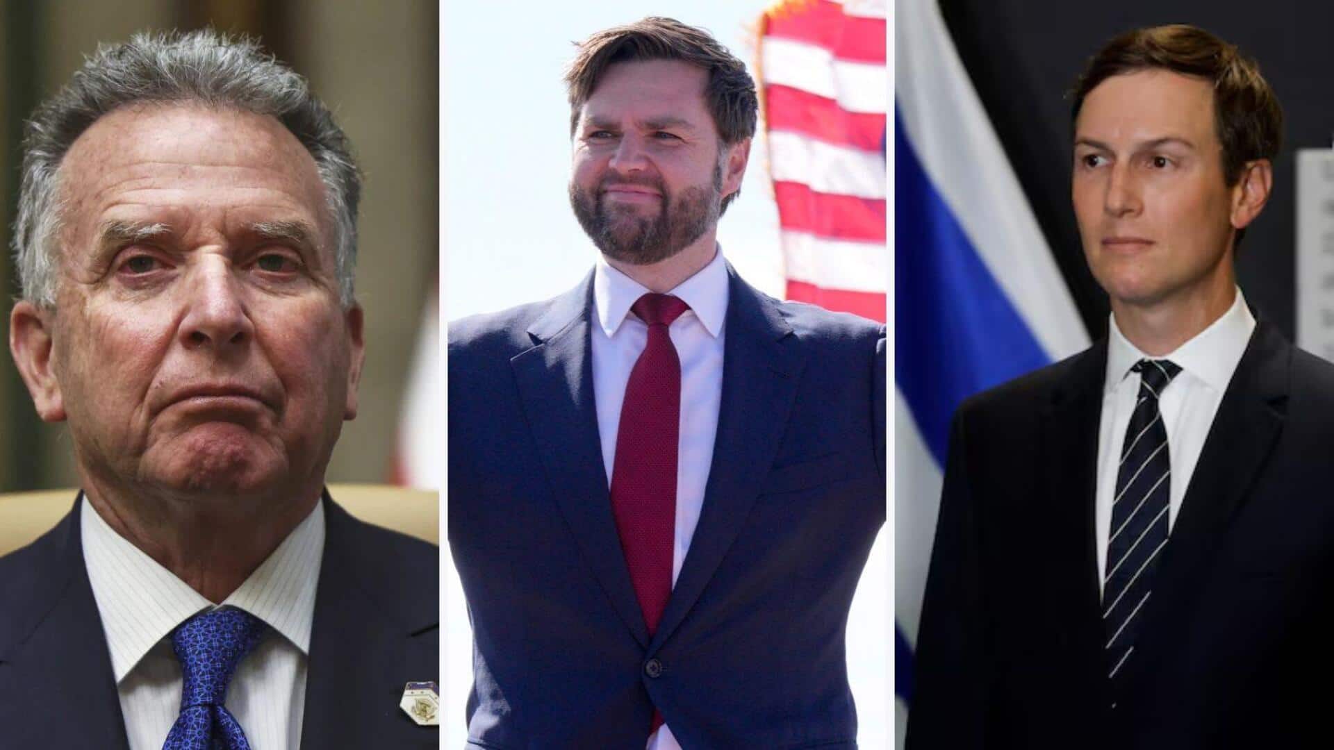 Trump sends Vance, Kushner to Islamabad for Iran nuclear talks