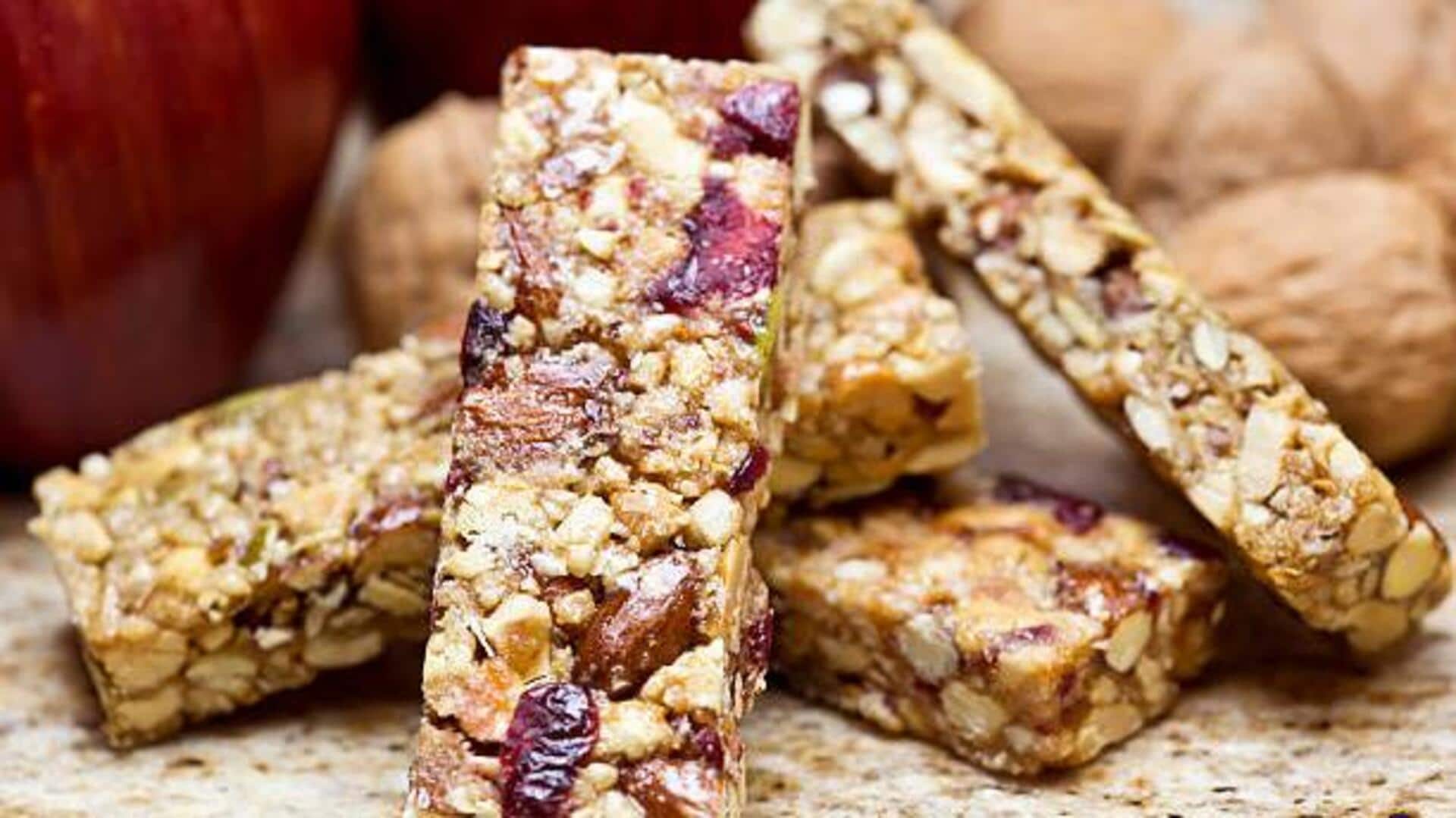No-bake, no fuss: Cranberry walnut muesli bars 