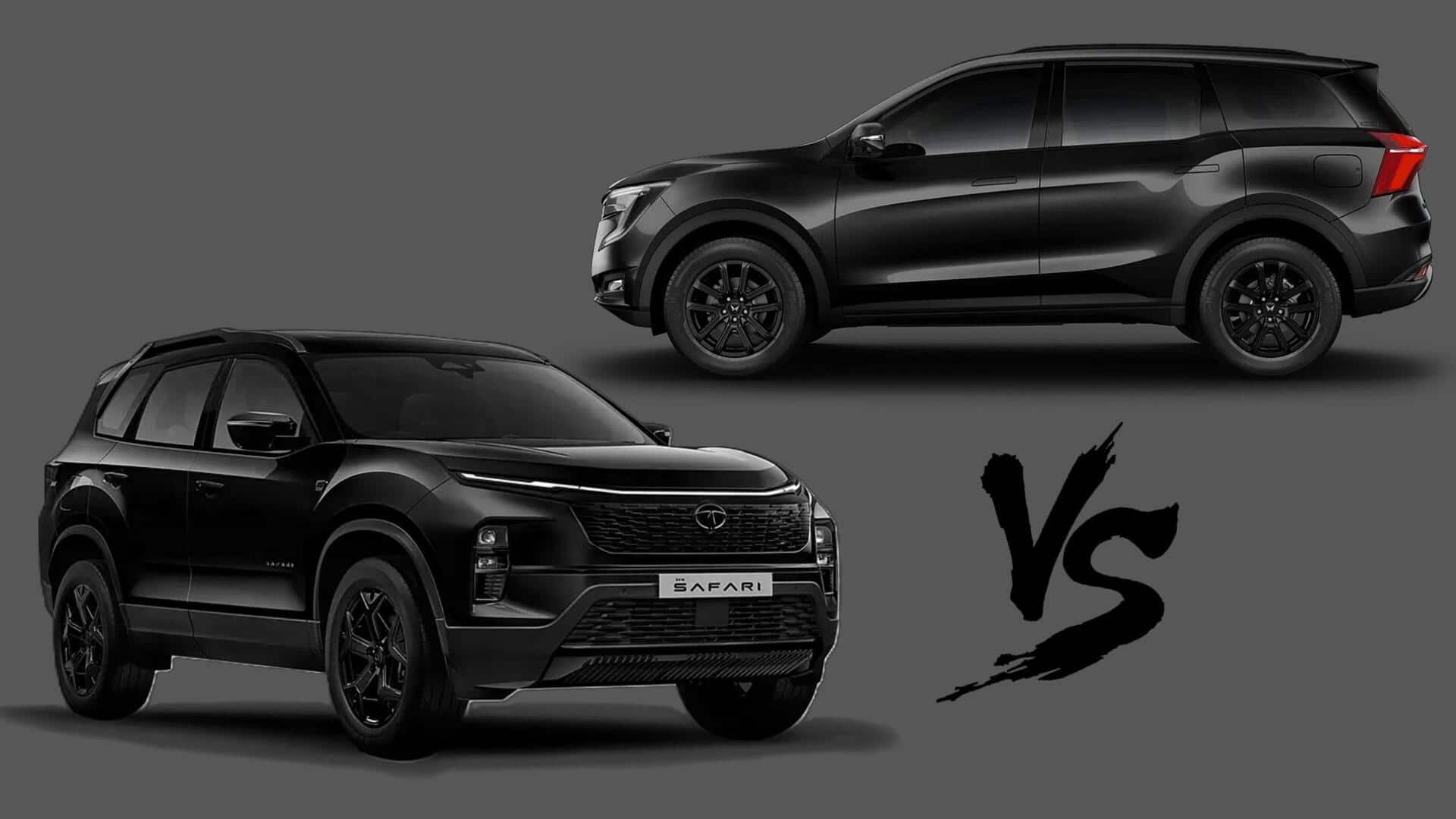 Which blacked-out SUV is better? Tata Safari or Mahindra XUV700