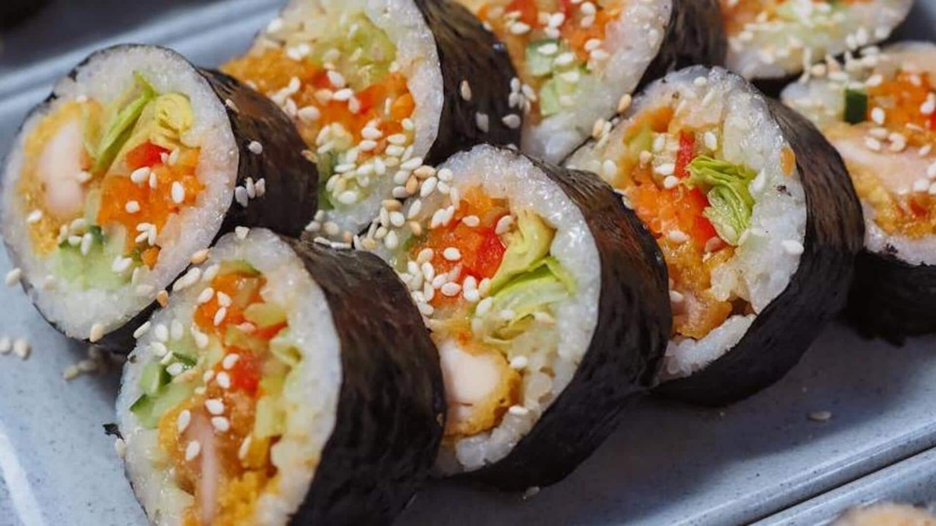 Cook Korean vegan kimbap in 4 simple steps