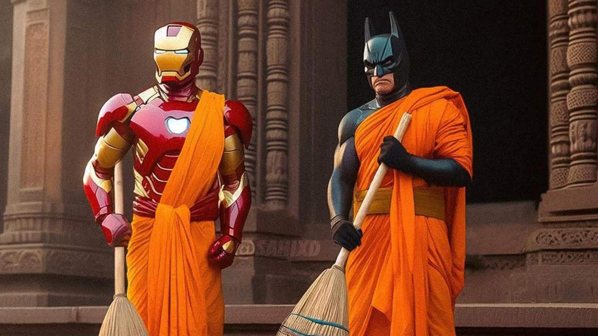 Iron Man to Batman: AI shows superheroes' Ram Mandir visit