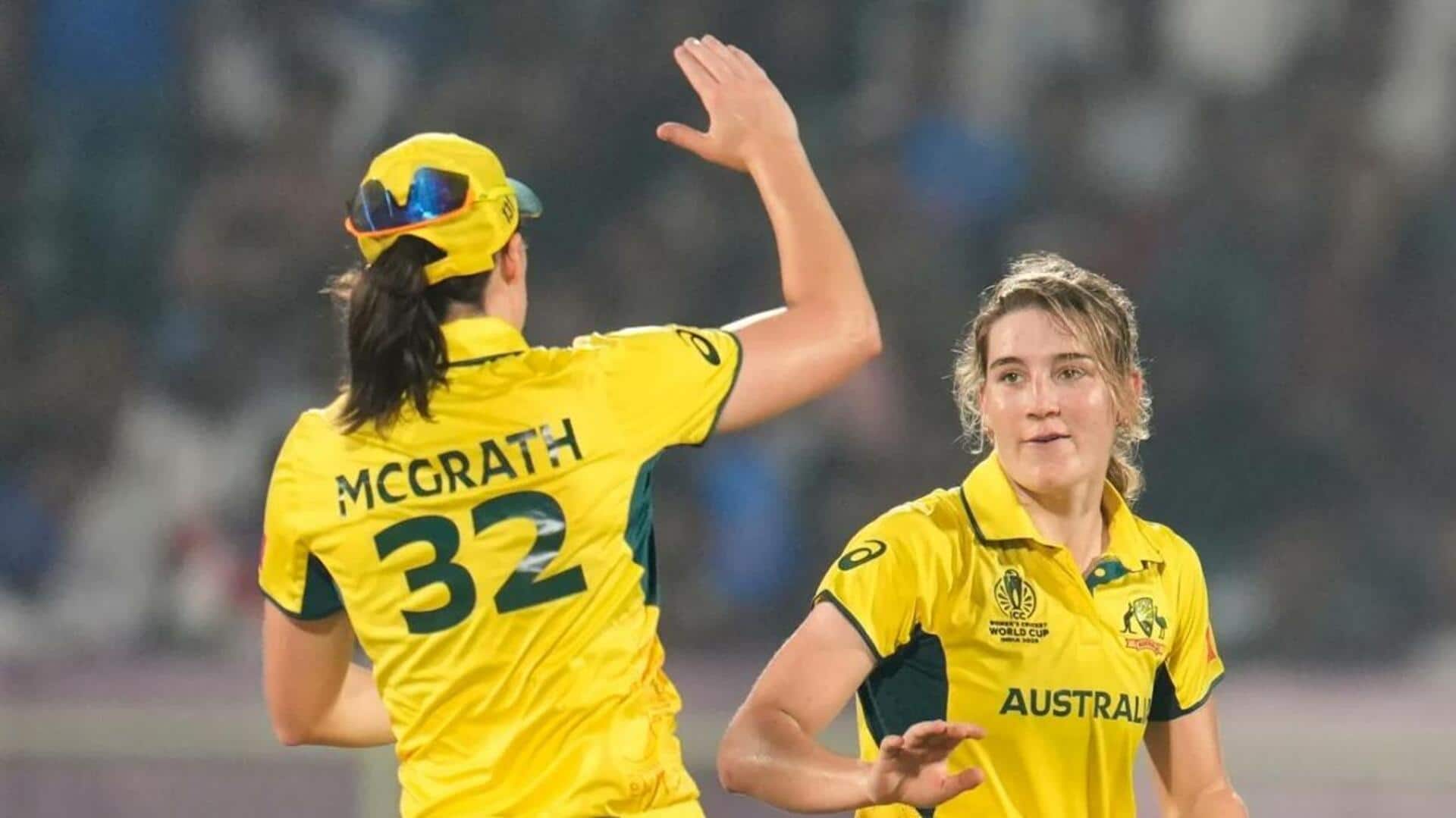 Women's World Cup, Annabel Sutherland floors England with 3/60: Stats