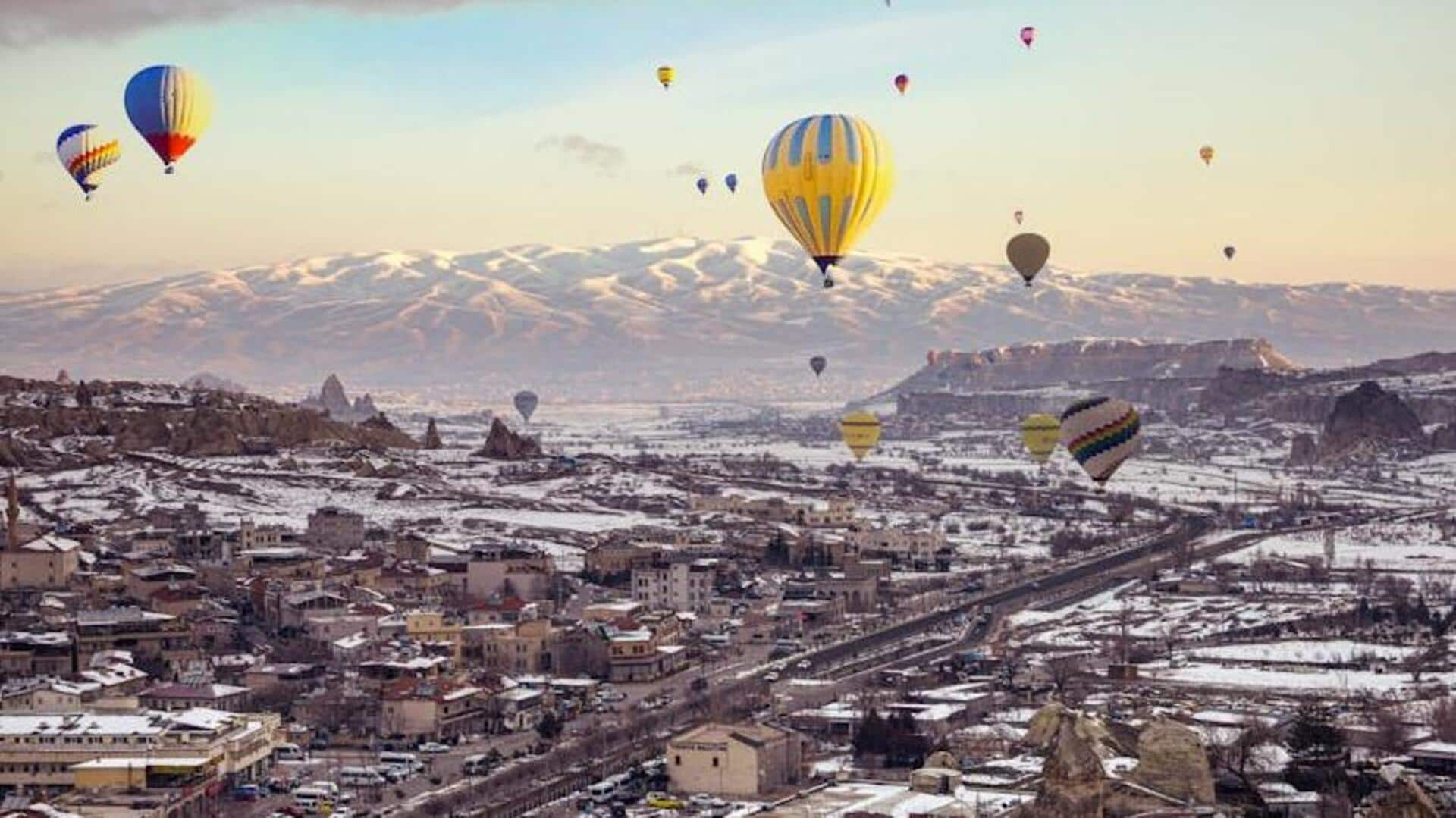 Soar above Cappadocia, Turkey in a hot air balloon