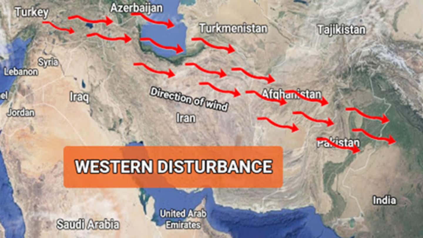 Western disturbance to cause rainfall over western Himalayan region Western disturbance to cause rainfall over western Himalayan region