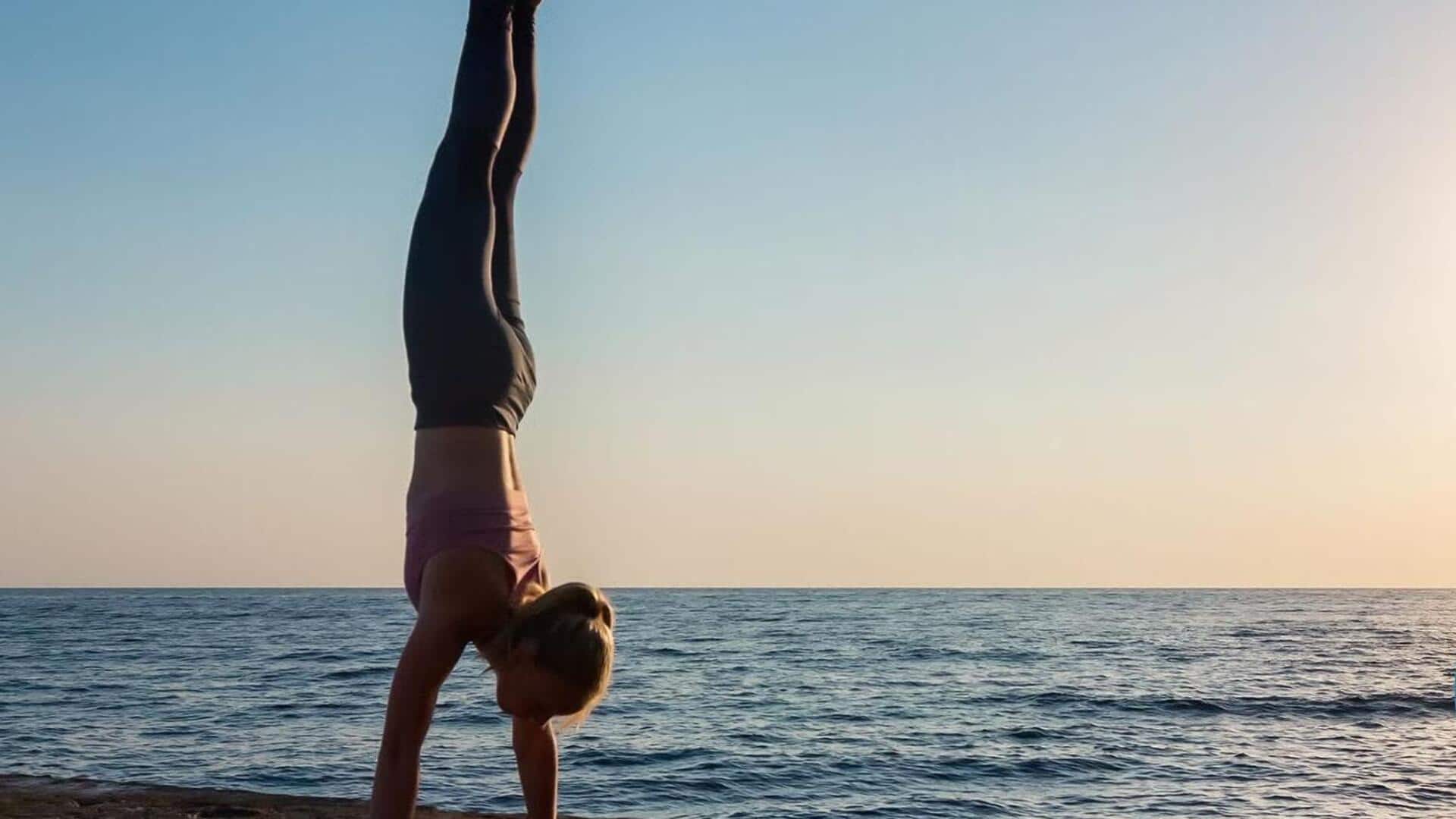 Want to improve your core strength? Try handstand