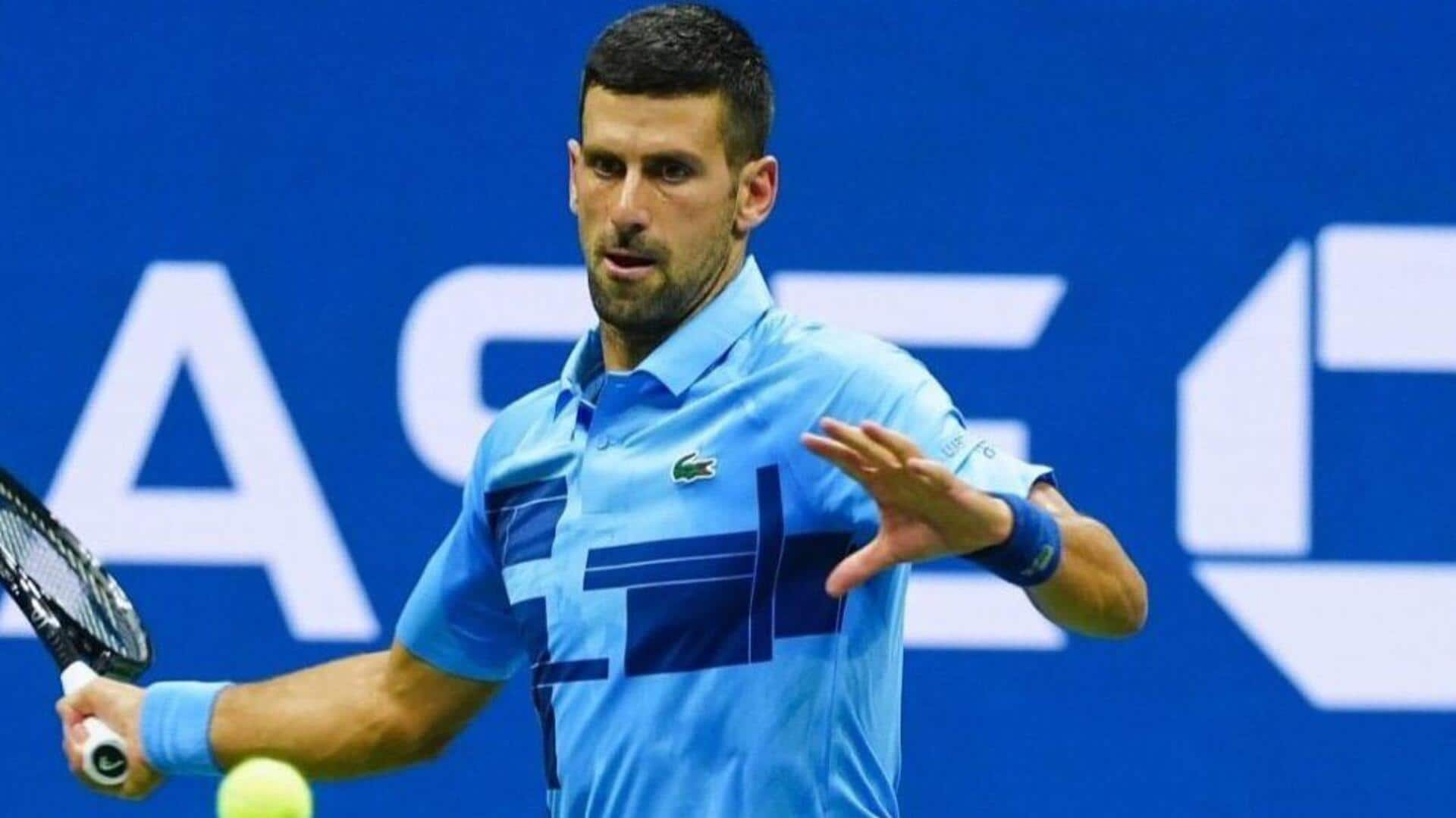 US Open: Novak Djokovic starts title defense with straight-set win