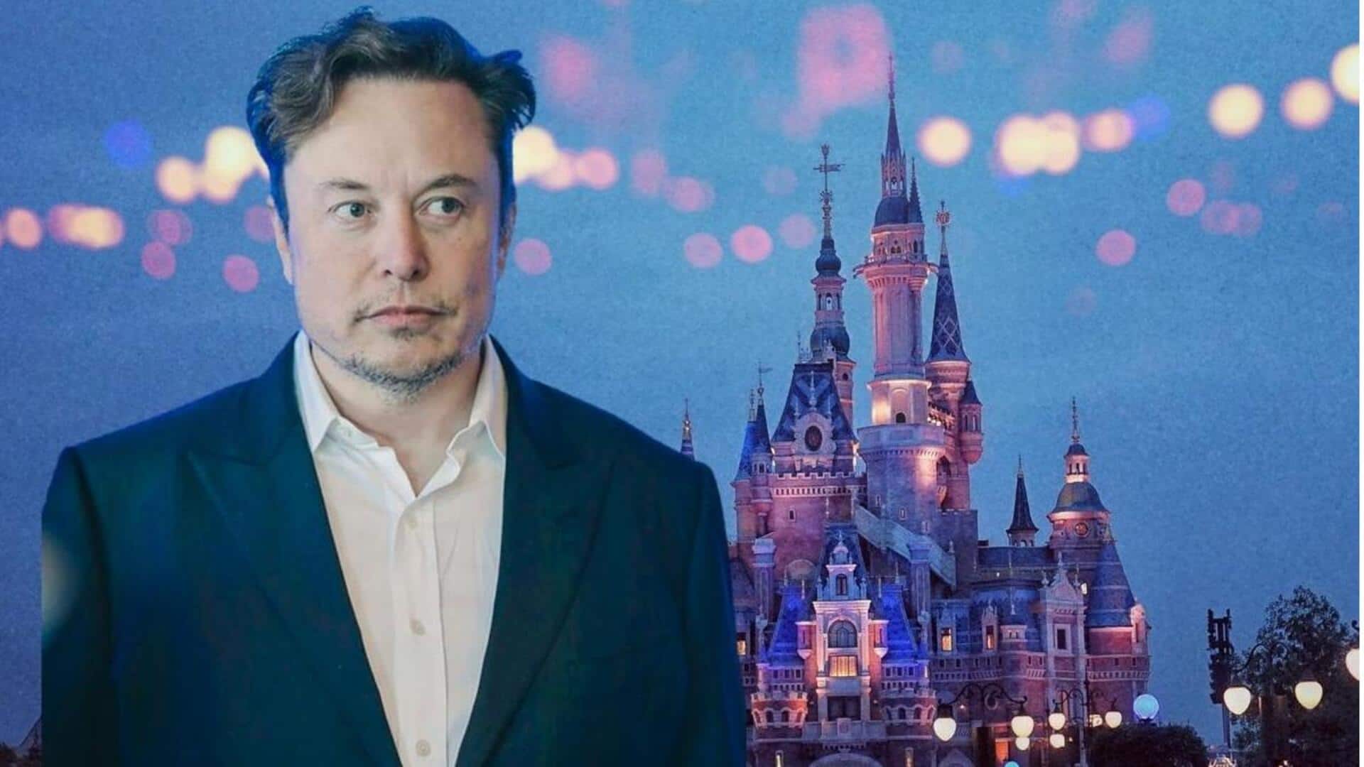 Tesla CEO Elon Musk hints at buying Walt Disney