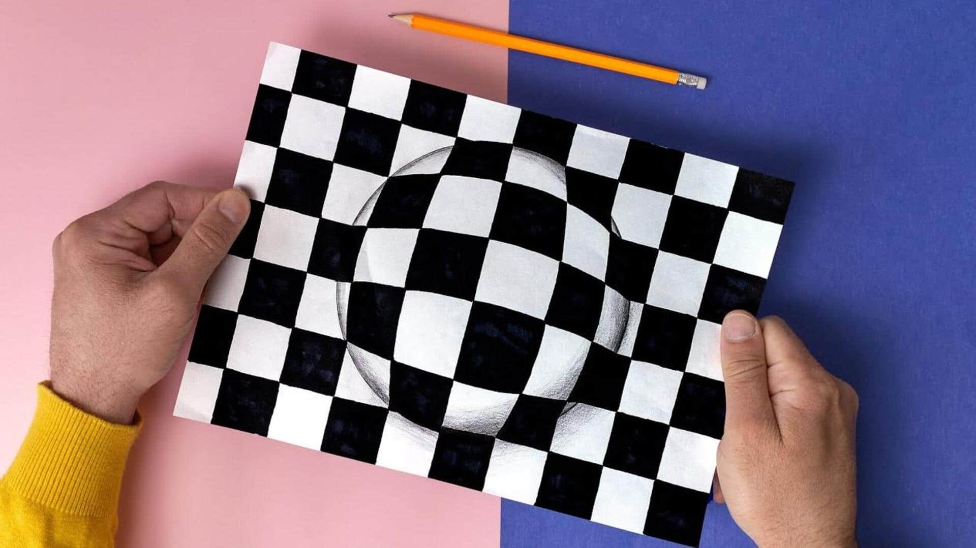 Enhancing focus with DIY optical illusion art