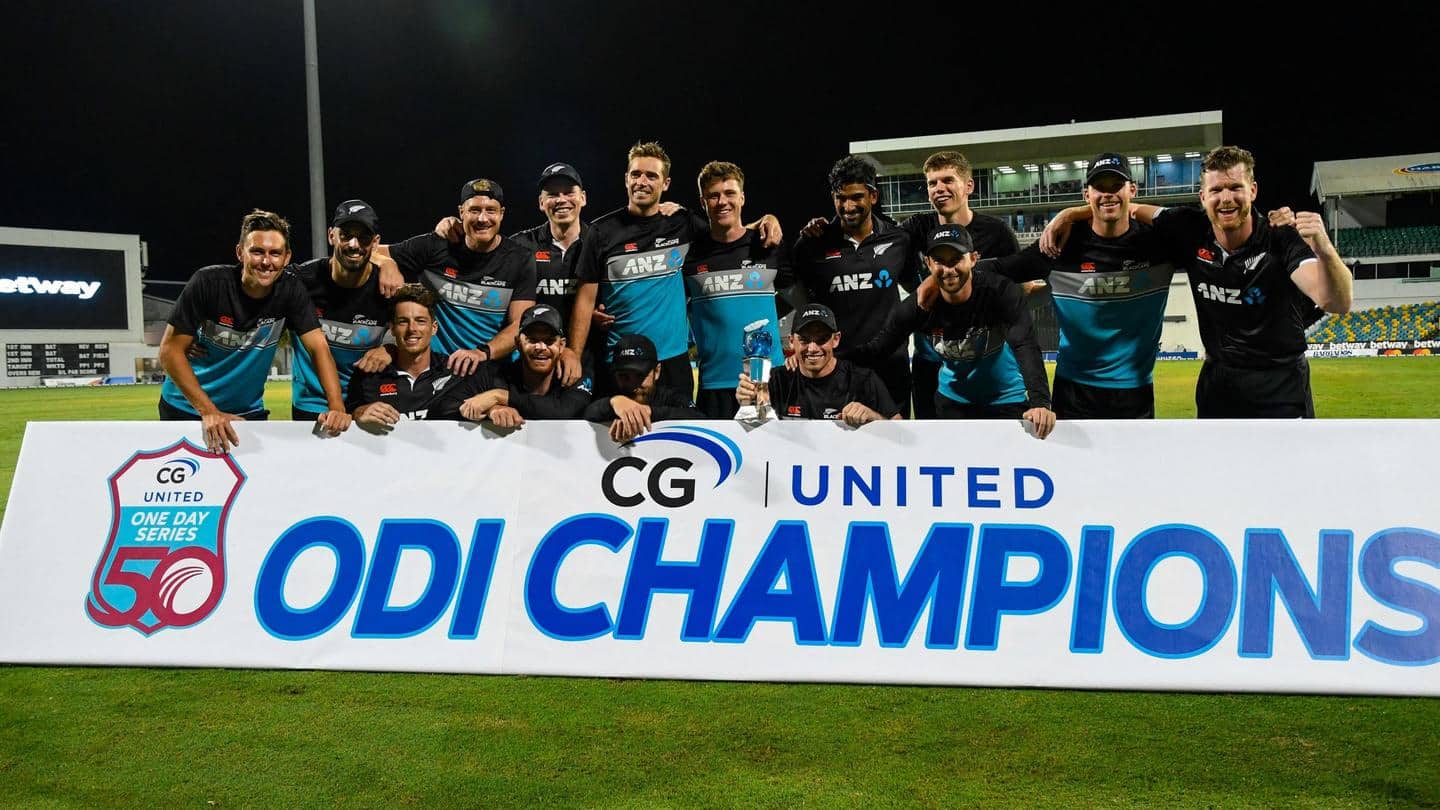 New Zealand beat West Indies in 3rd ODI, win series