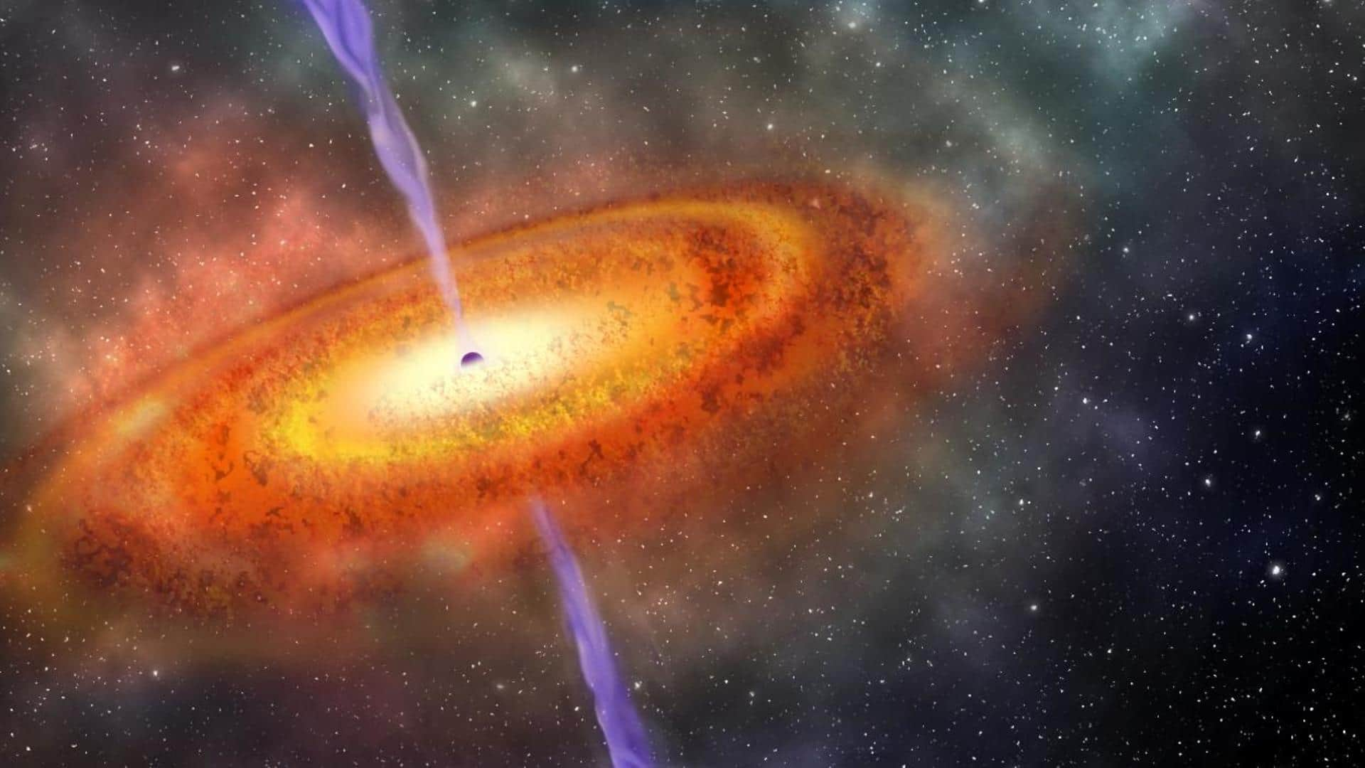 A supermassive black hole is hurtling away from its home galaxy