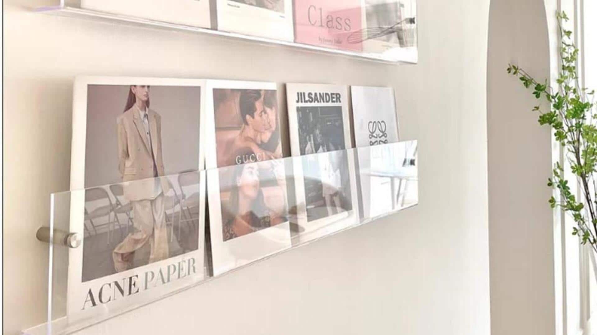 How to style wall-mounted magazine racks