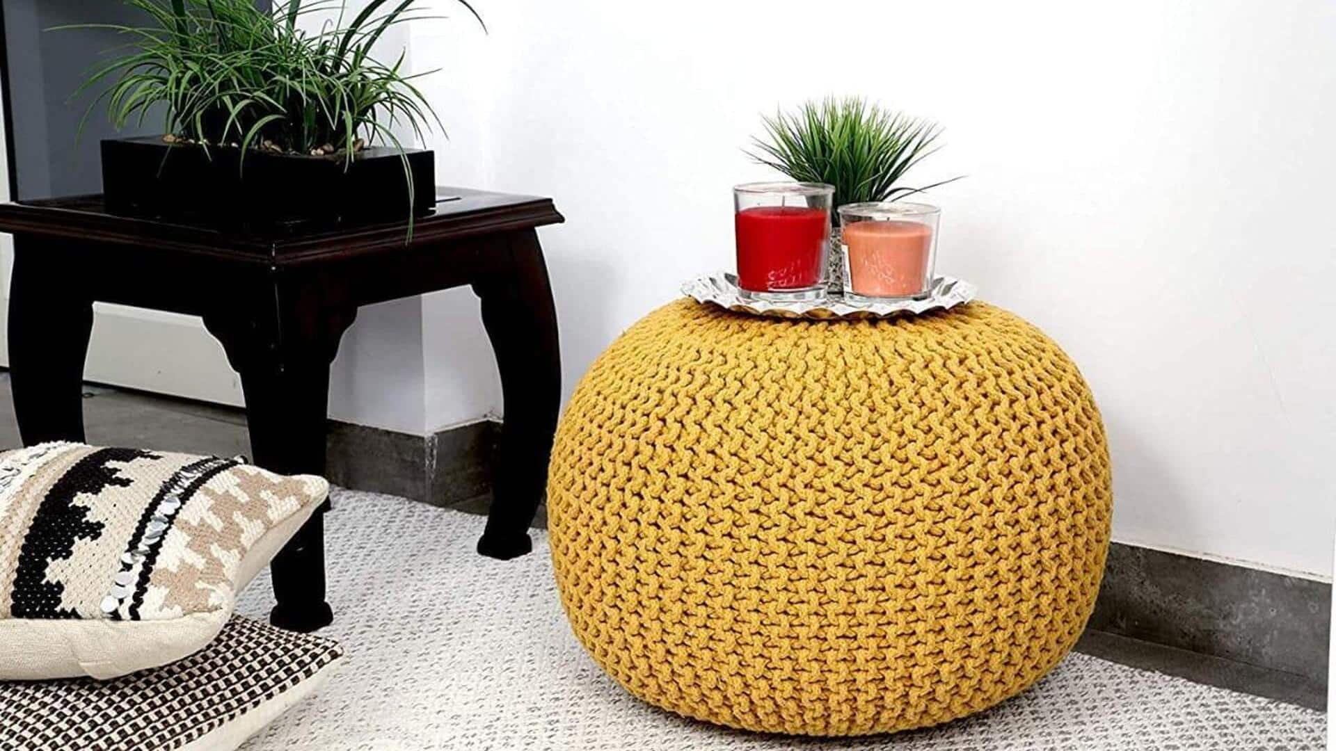 These pouf styles can add elegance to your space