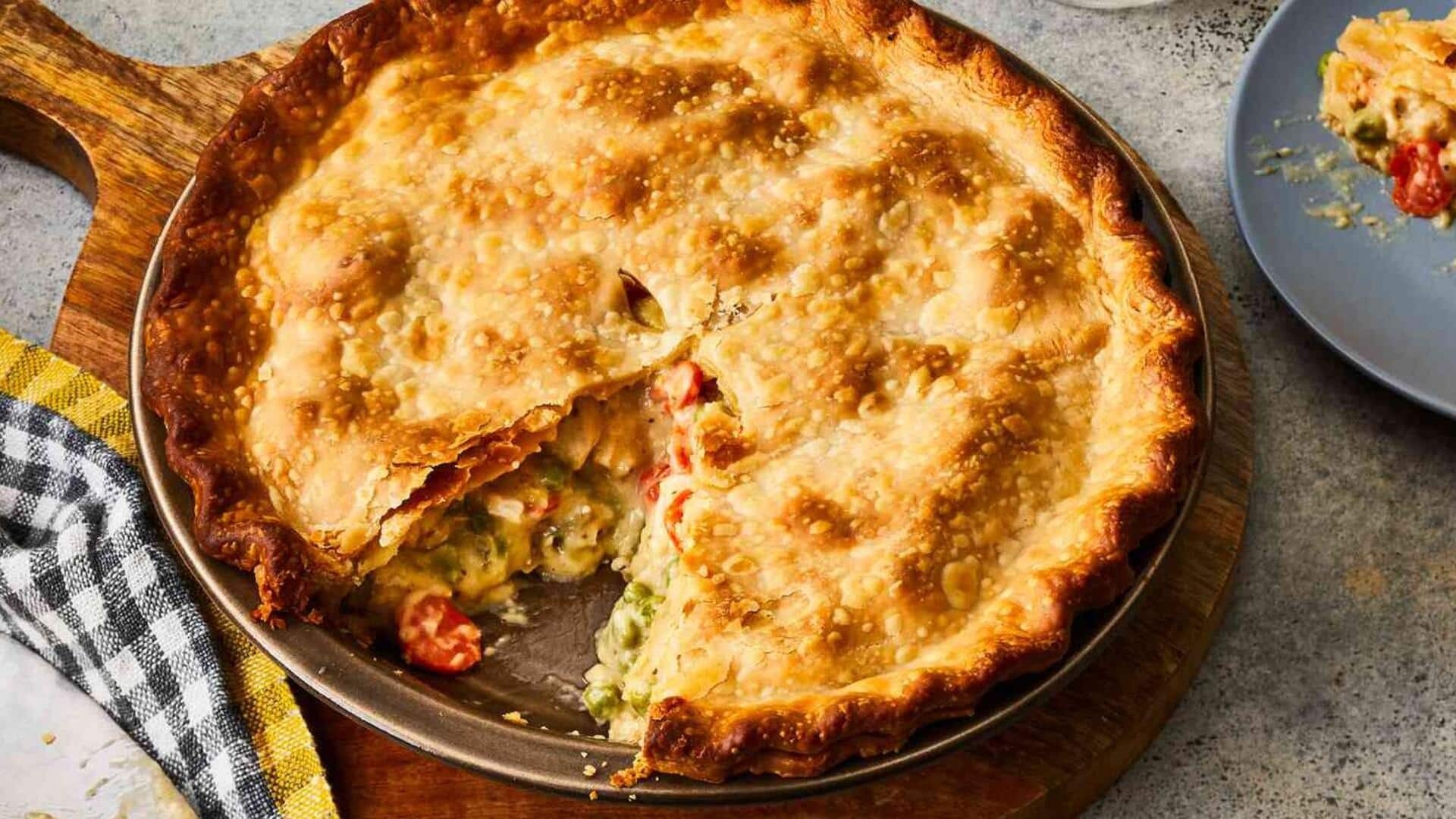 Try this rustic veggie pot pie recipe at home